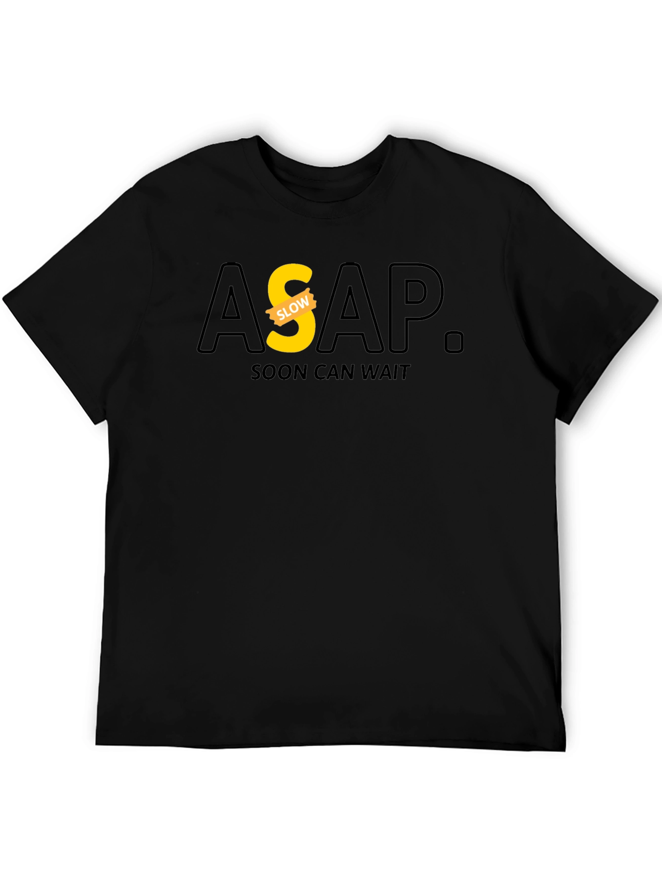 ASAP Soon Can Wait Graphic Black T-Shirt