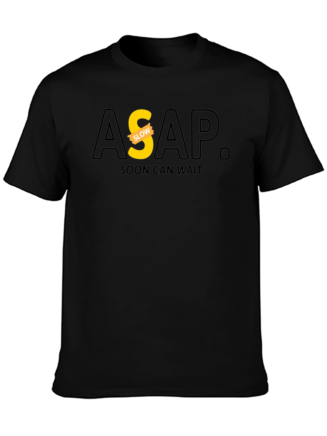 ASAP Soon Can Wait Graphic Black T-Shirt