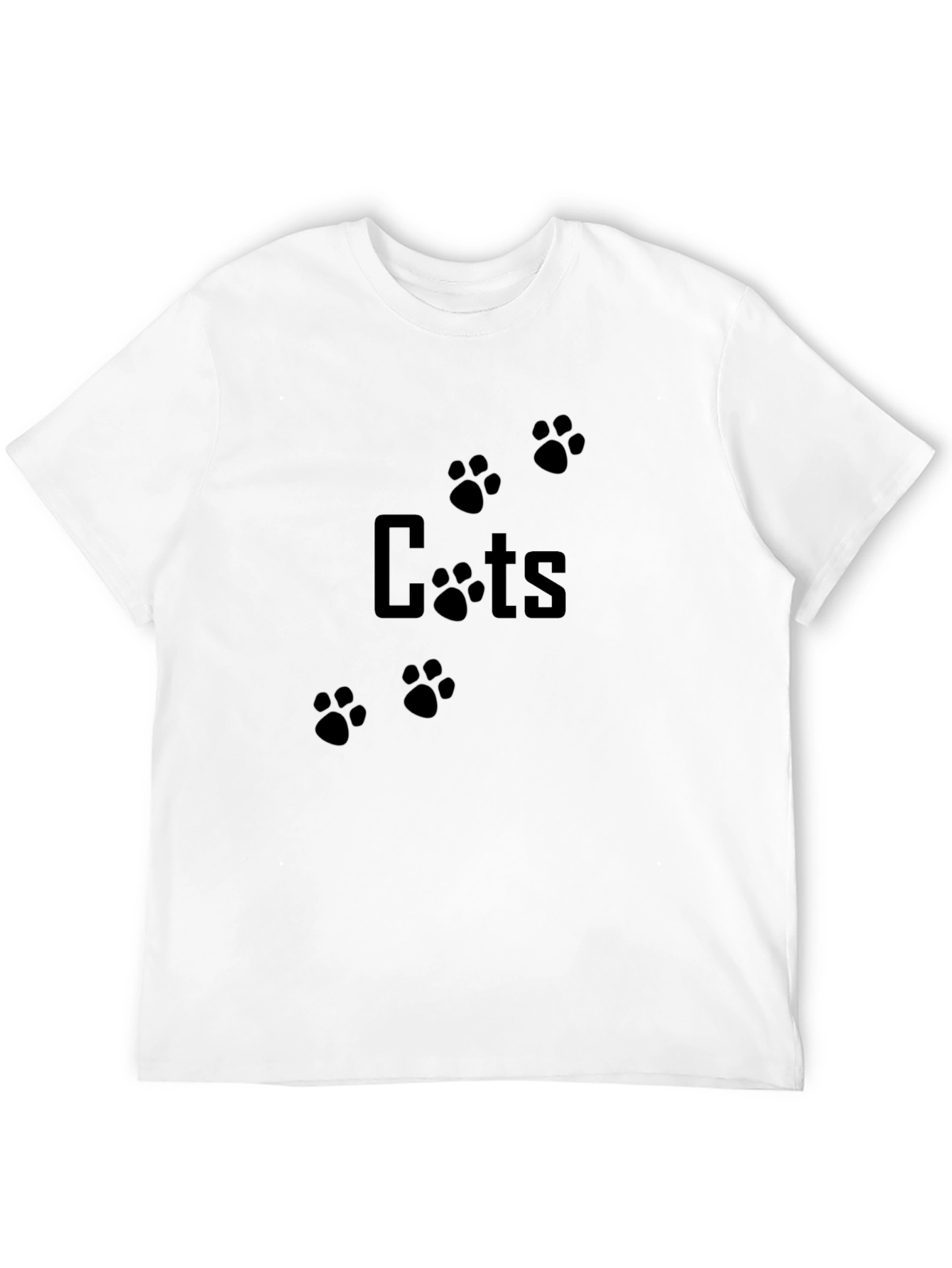 Cool Cats Paw Print Black T-Shirt
