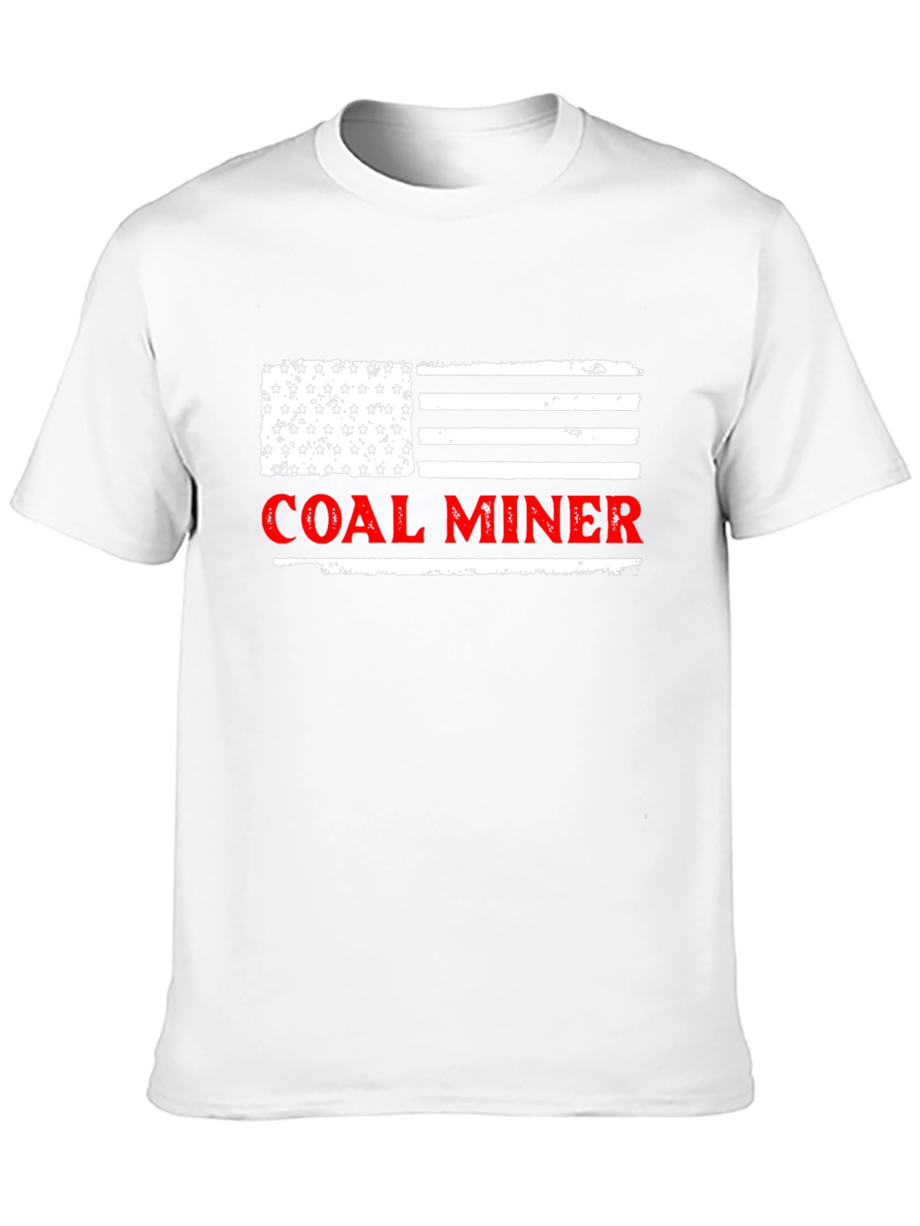 Coal Miner American Flag Graphic T-Shirt