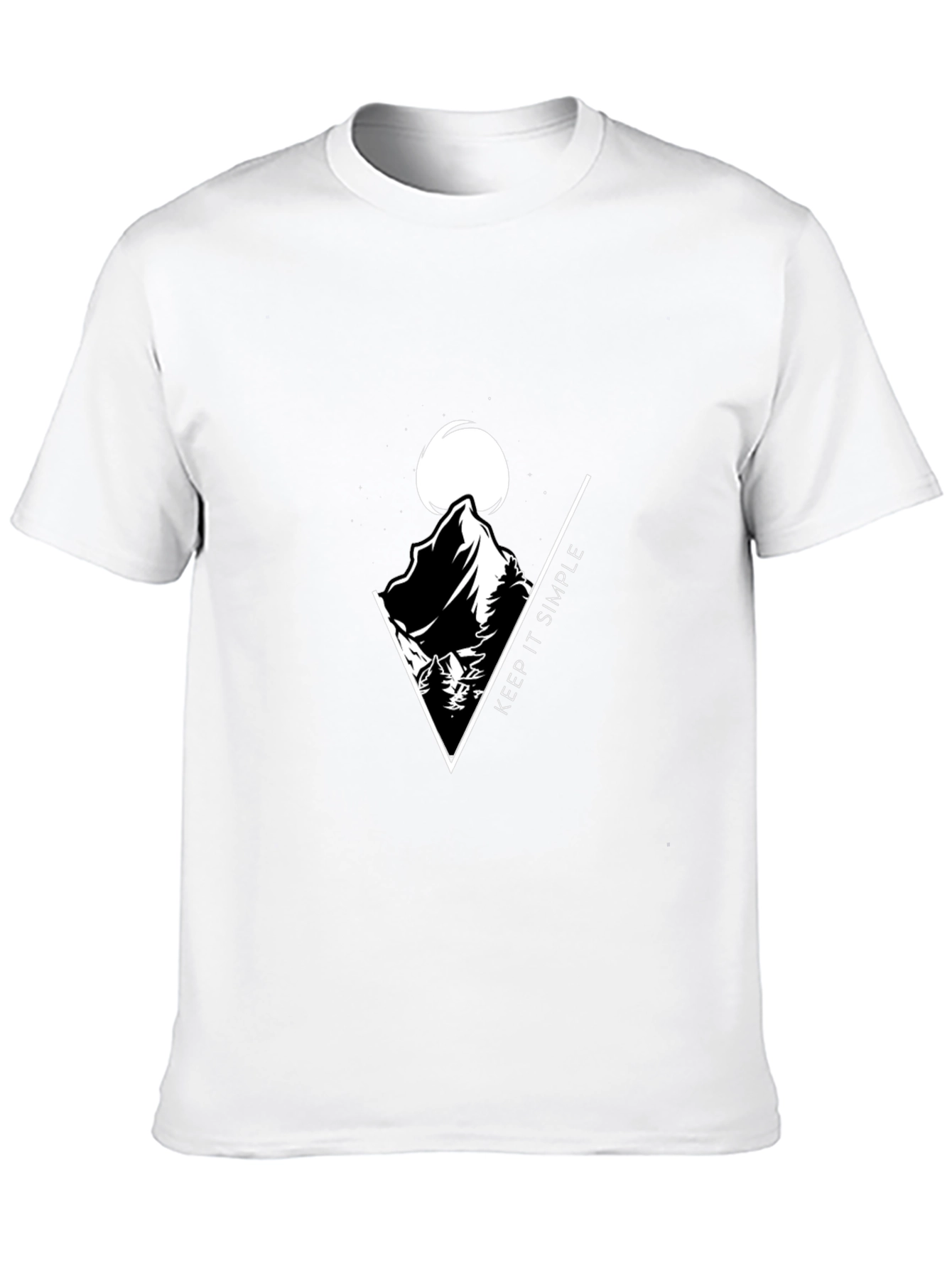 Keep It Simple Mountain Graphic Tee - Black