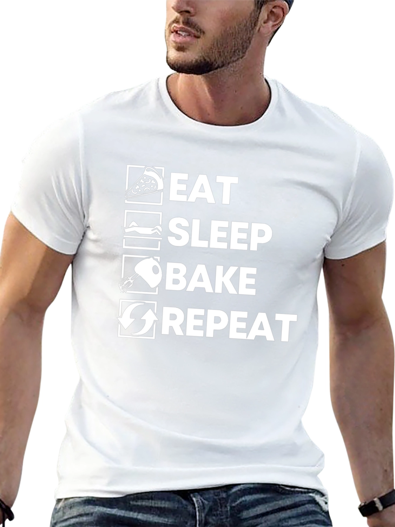 Eat Sleep Bake Repeat T-Shirt Baker Gift