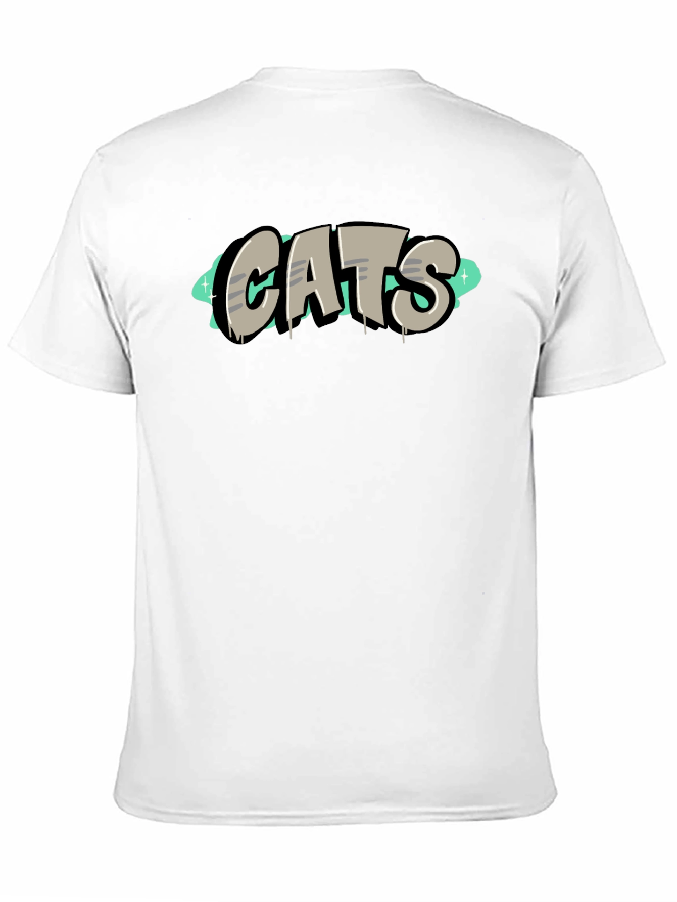 CATS Graphic Tee - Black Cotton T-Shirt