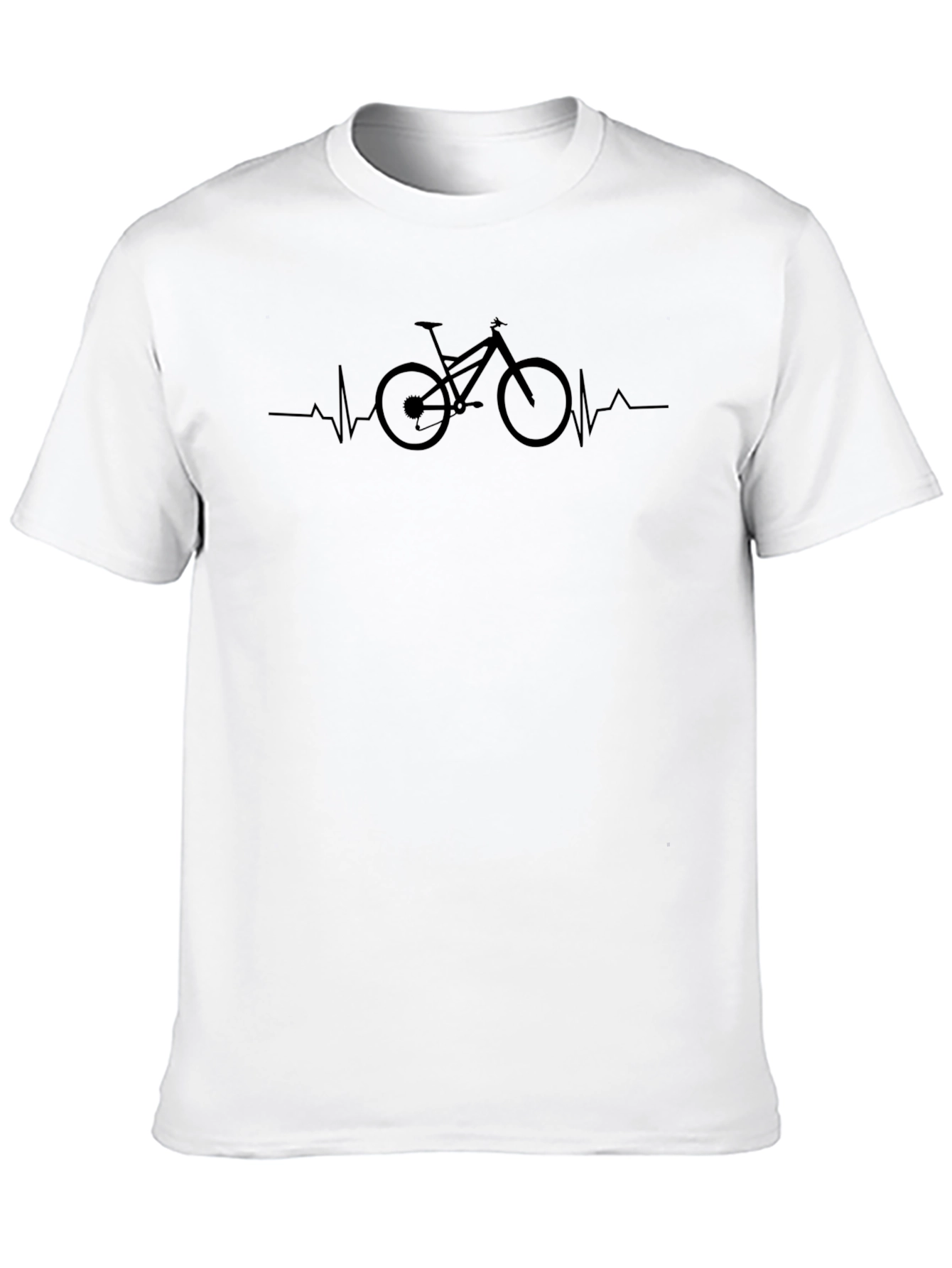Bike Heartbeat Graphic Tee - Black