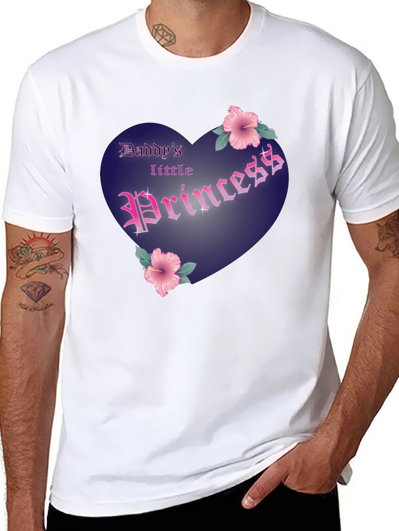 Daddys Little Princess Graphic Tee - Black Cotton Shirt