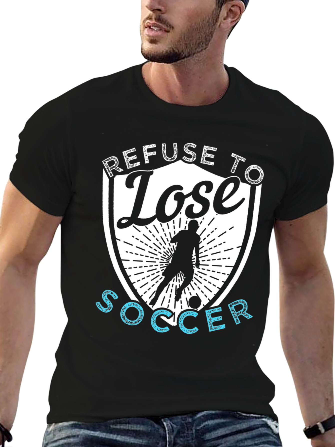 Refuse To Lose Soccer Graphic T-Shirt