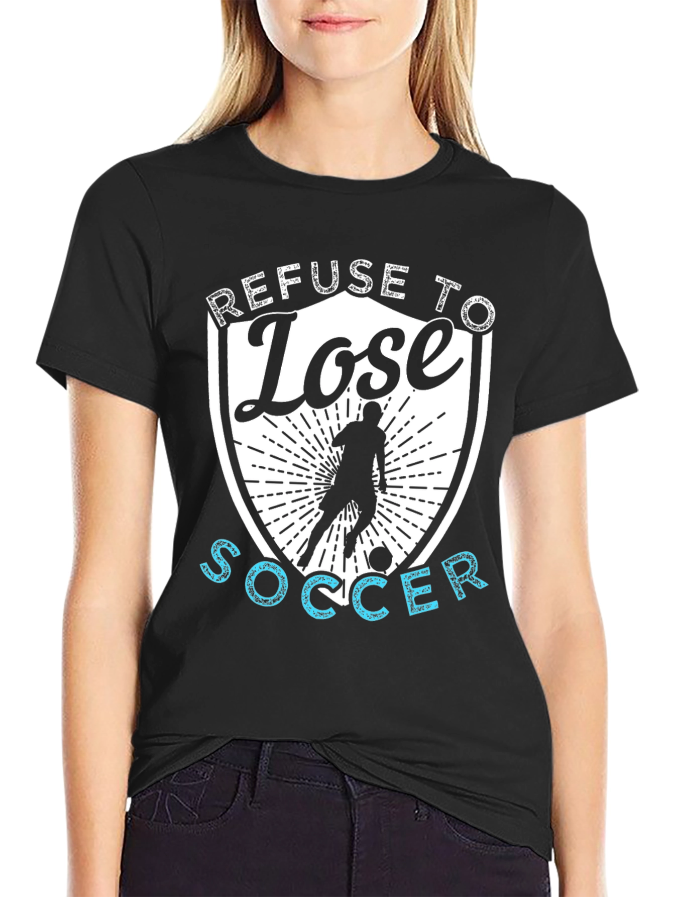 Refuse To Lose Soccer Graphic T-Shirt