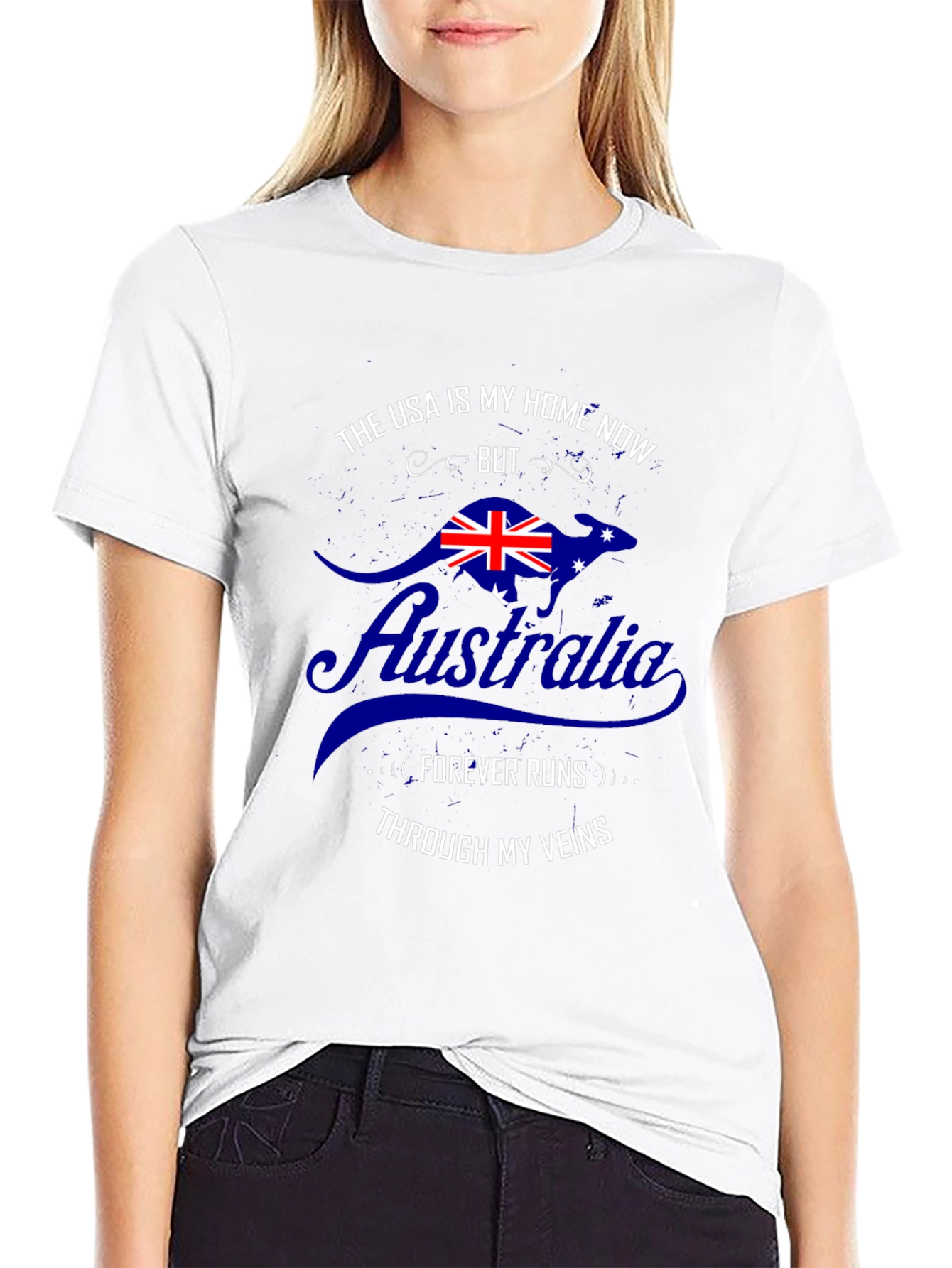 Australia Pride T-Shirt: USA Home Aussie Roots