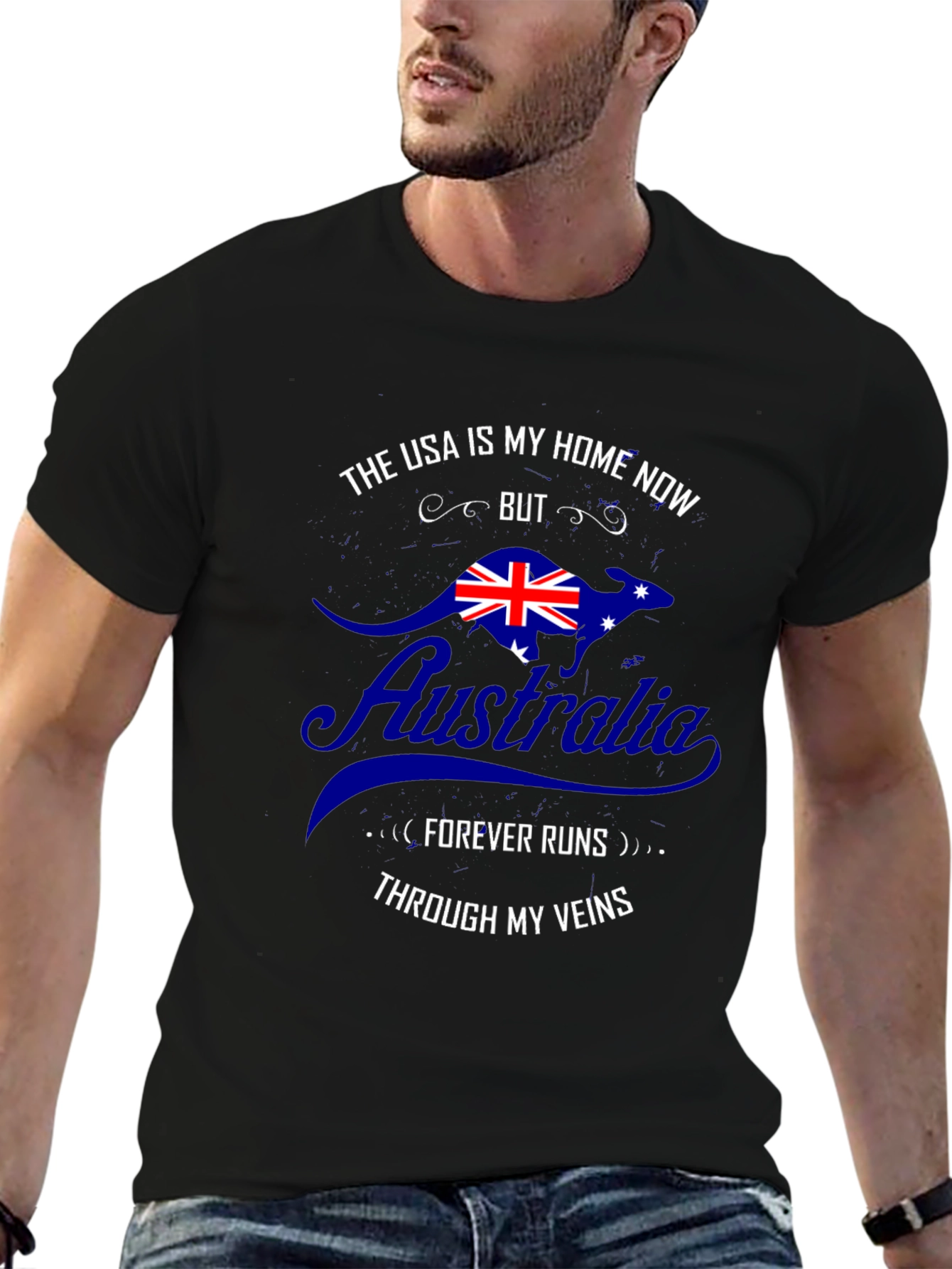 Australia Pride T-Shirt: USA Home Aussie Roots