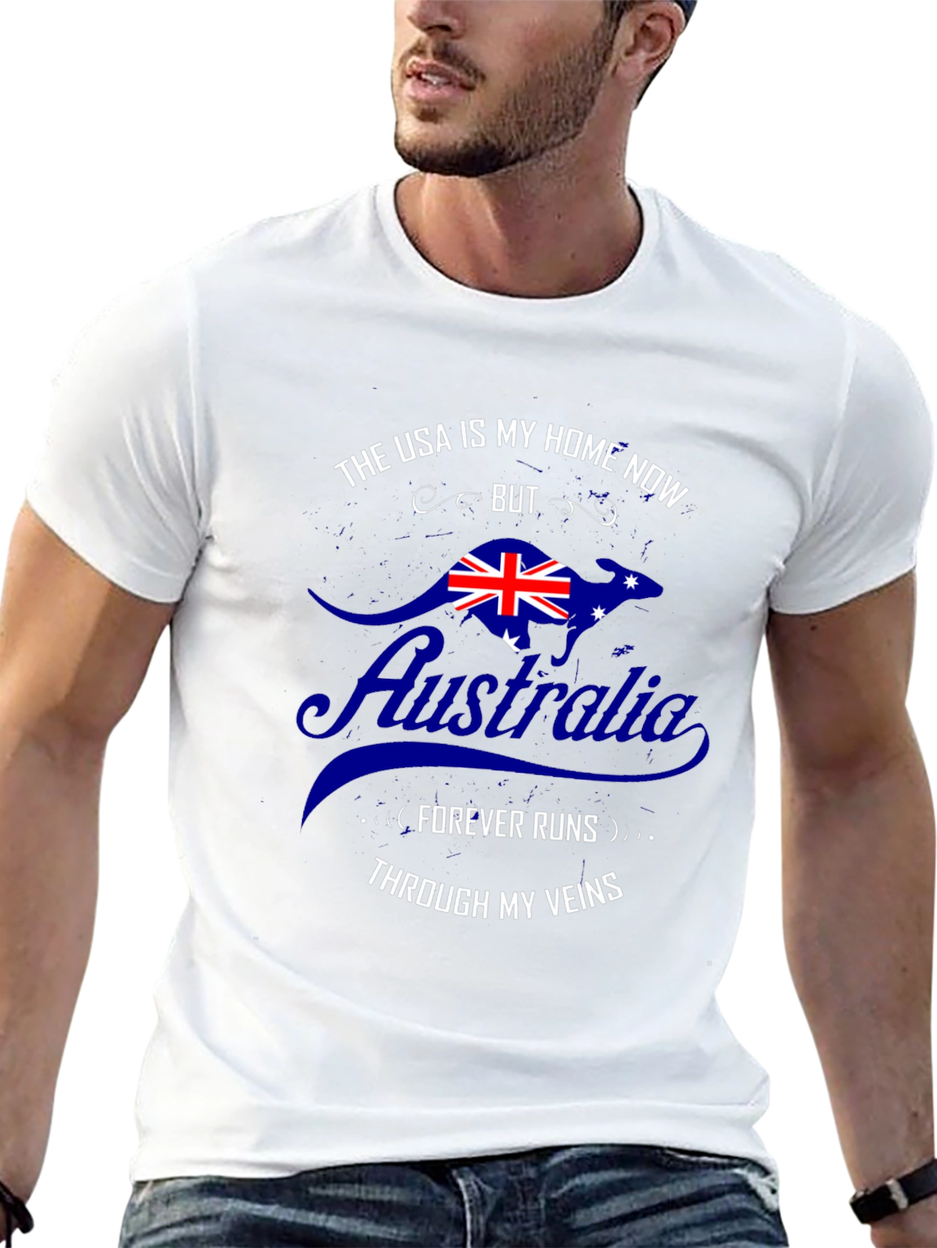 Australia Pride T-Shirt: USA Home Aussie Roots