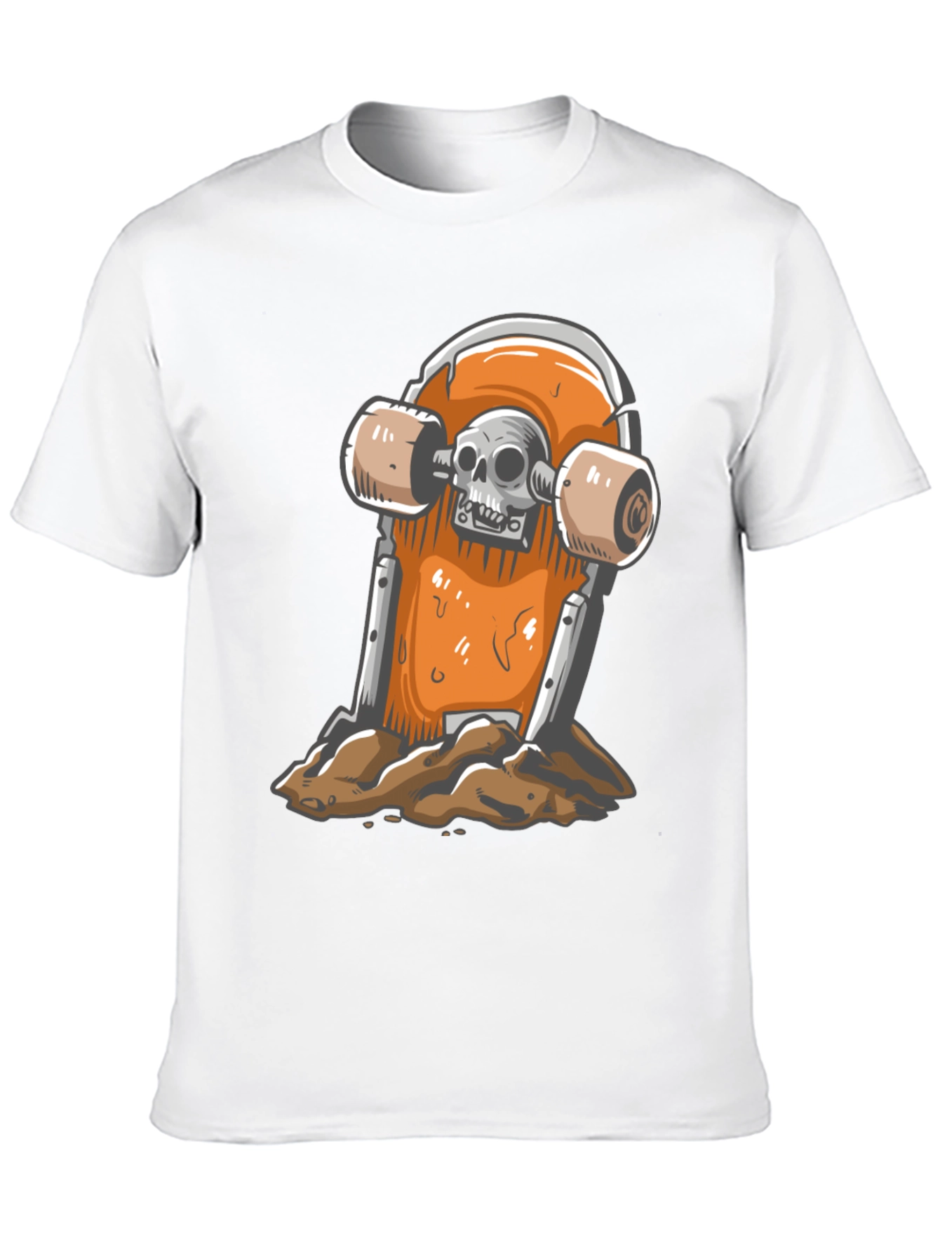 Skateboard Skull T-Shirt - Ride or Die Style
