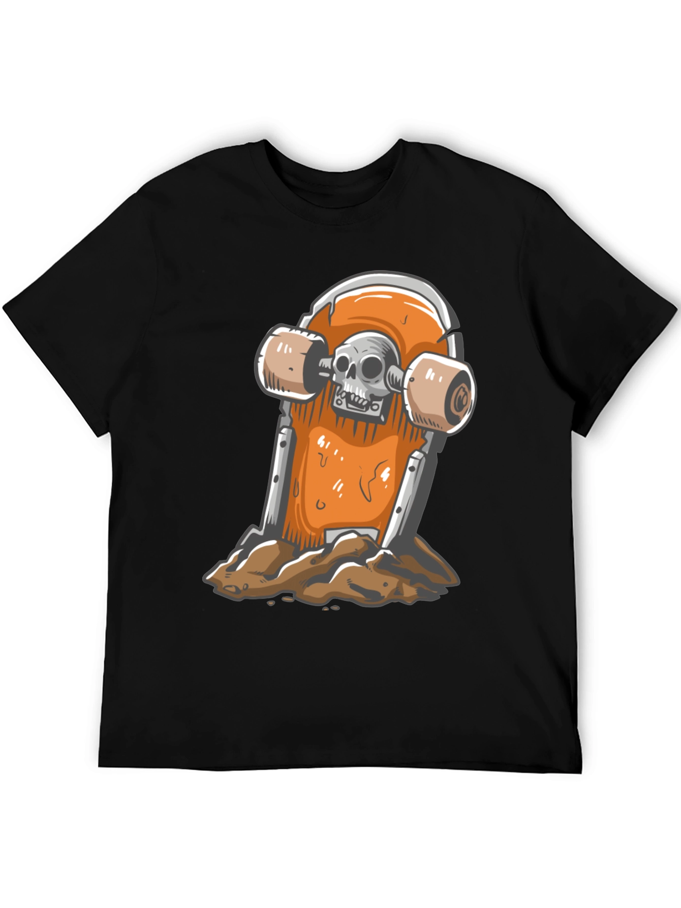 Skateboard Skull T-Shirt - Ride or Die Style