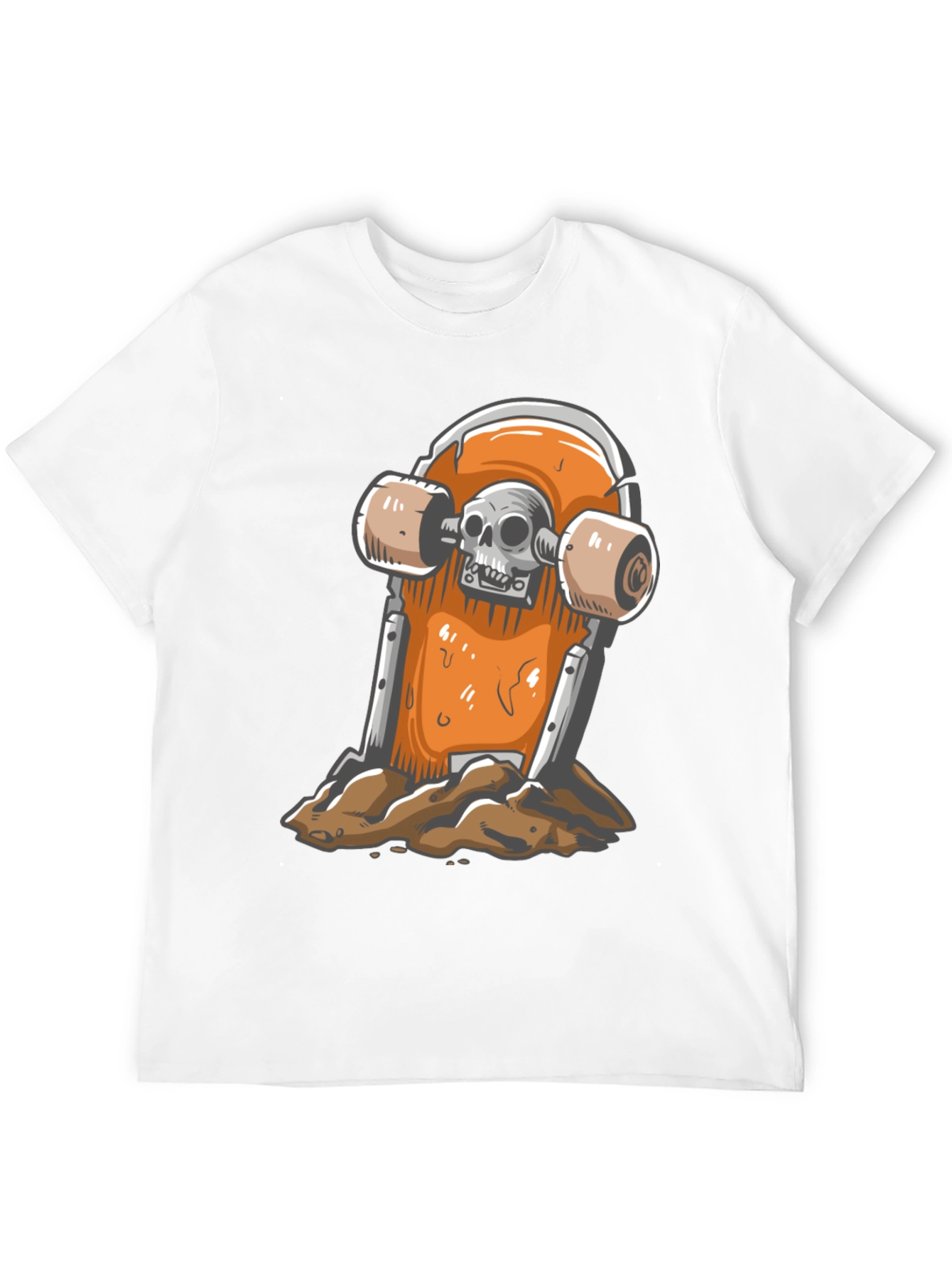 Skateboard Skull T-Shirt - Ride or Die Style