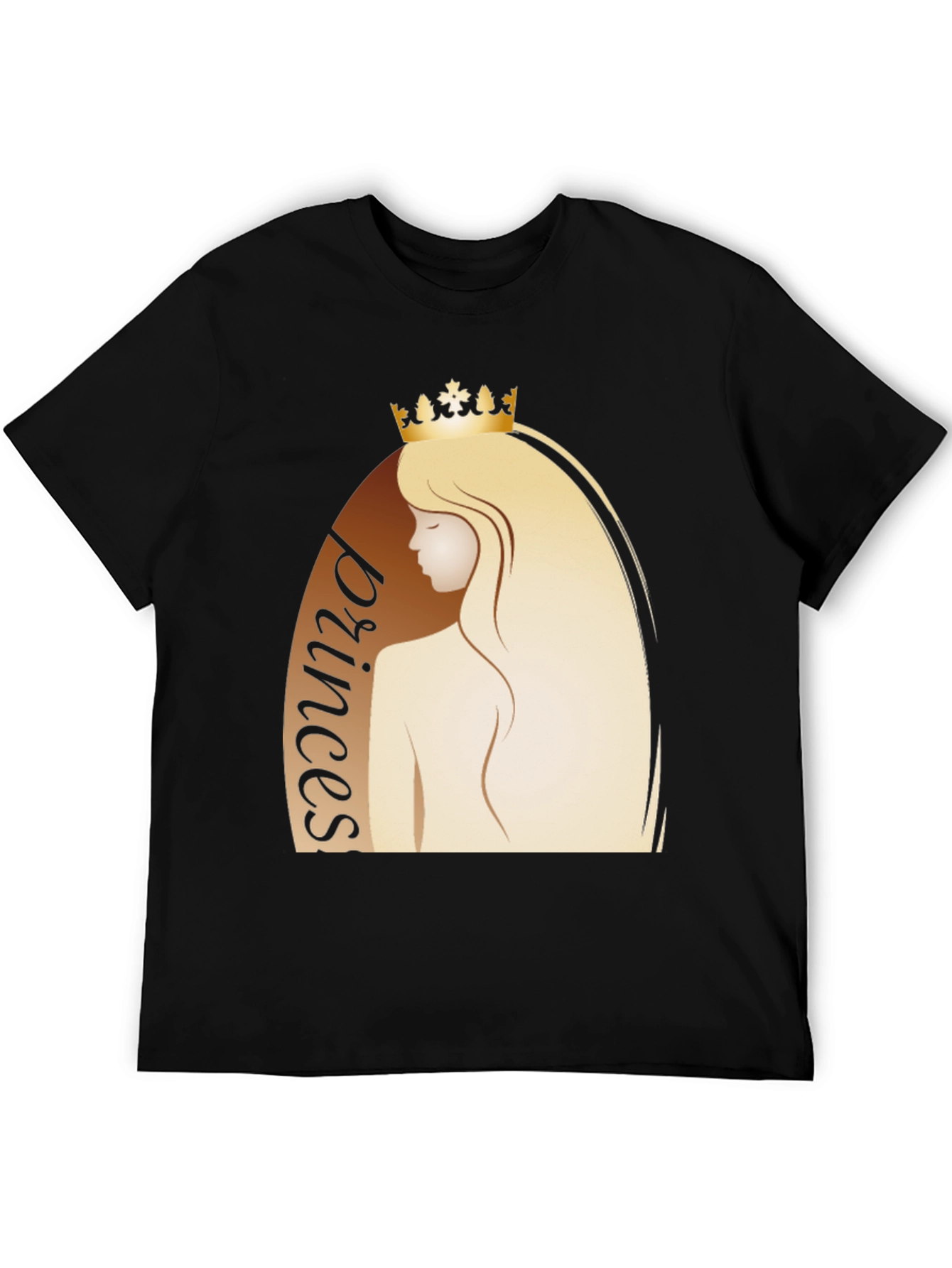 Princess Graphic Tee - Black Cotton T-Shirt