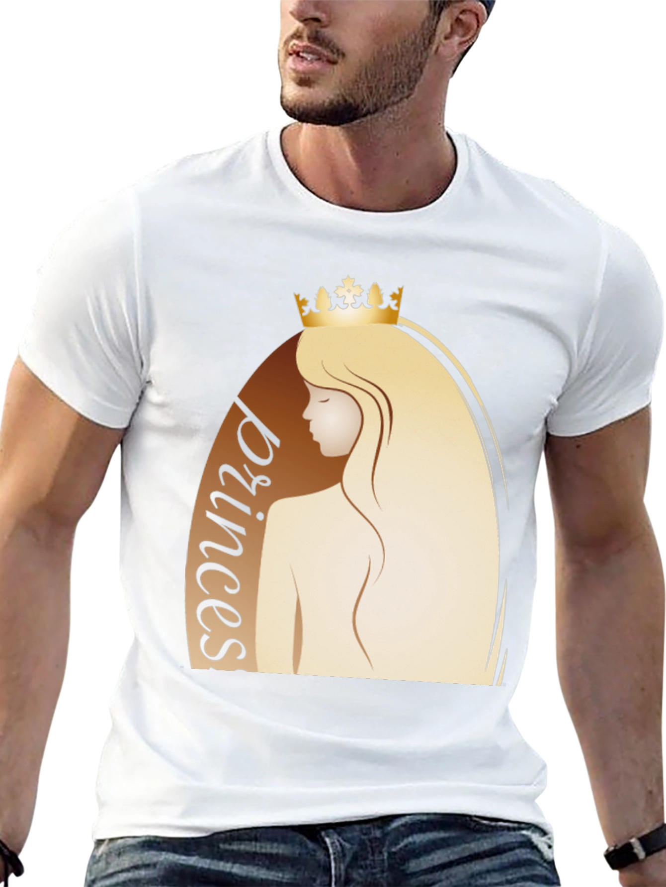 Princess Graphic Tee - Black Cotton T-Shirt