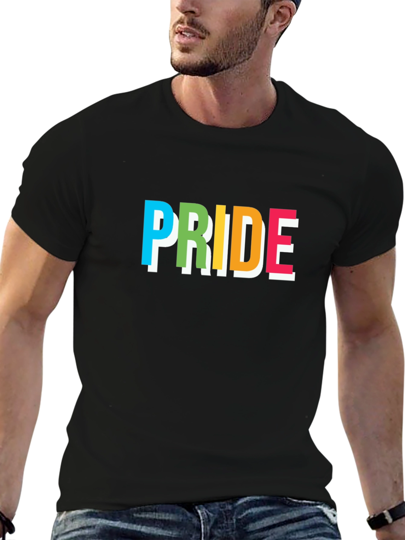 Pride Graphic Tee - Rainbow Lettering