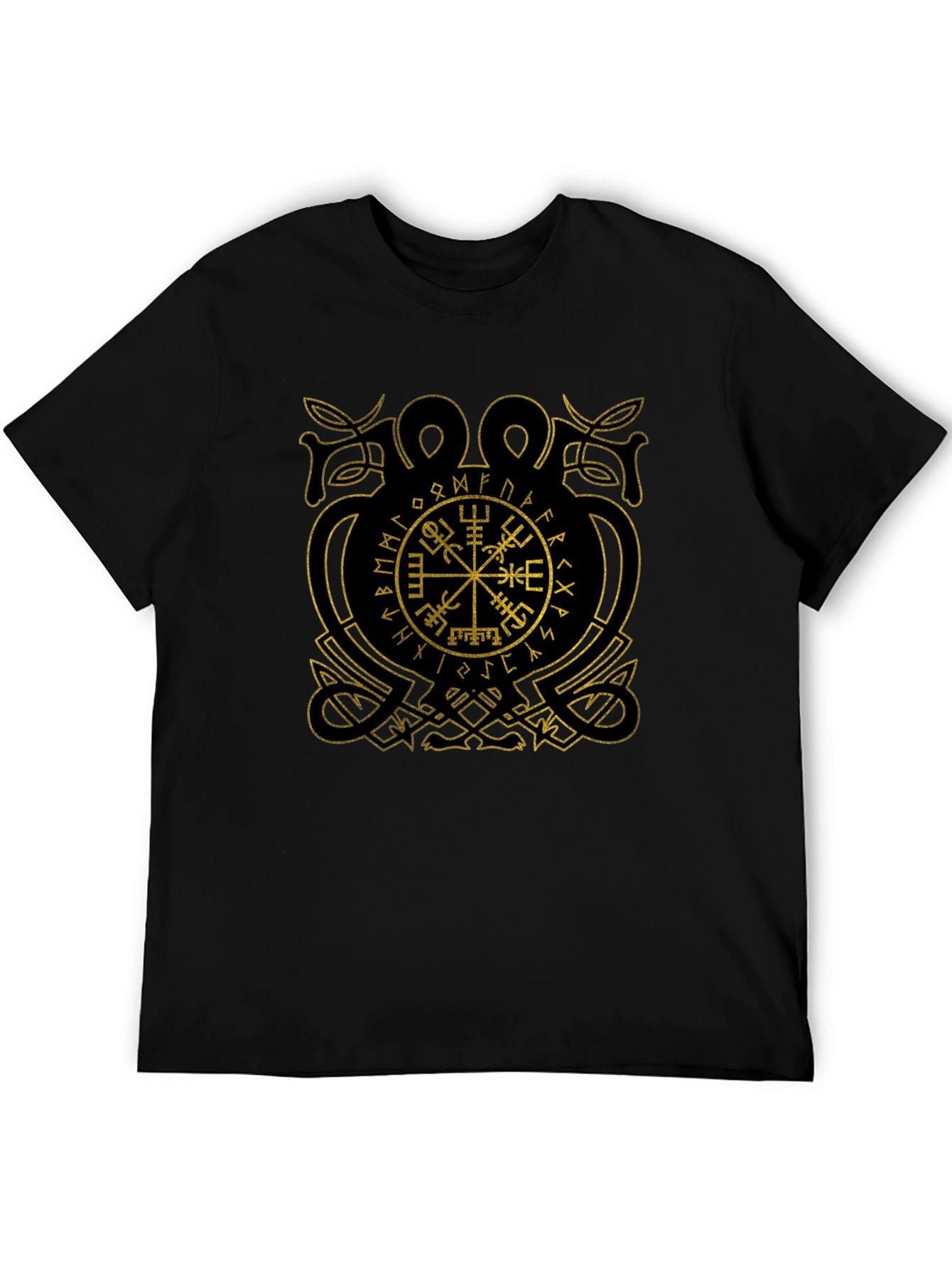 Viking Compass Vegvisir Black T-Shirt