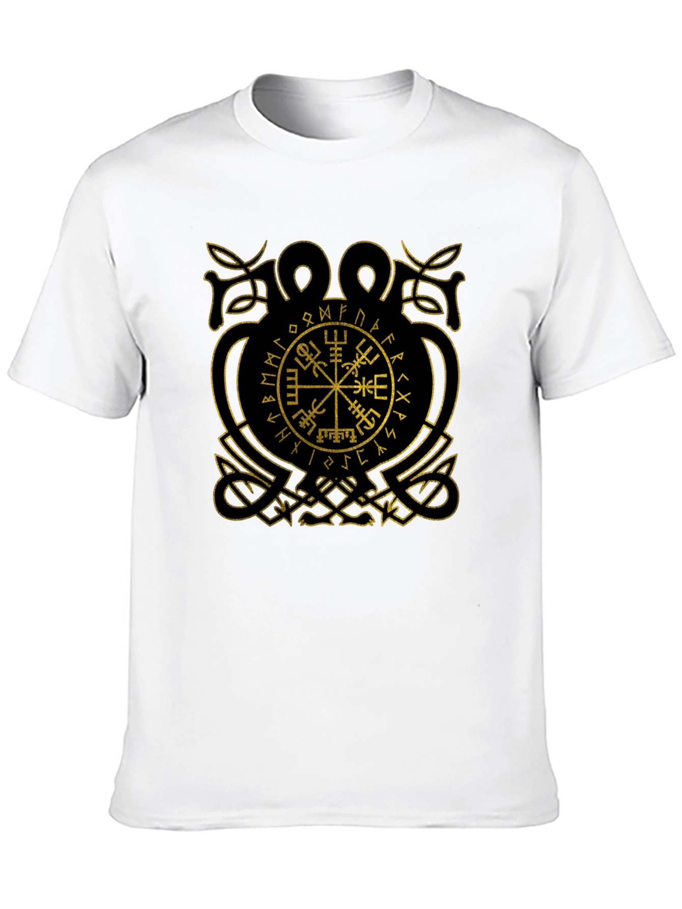 Viking Compass Vegvisir Black T-Shirt