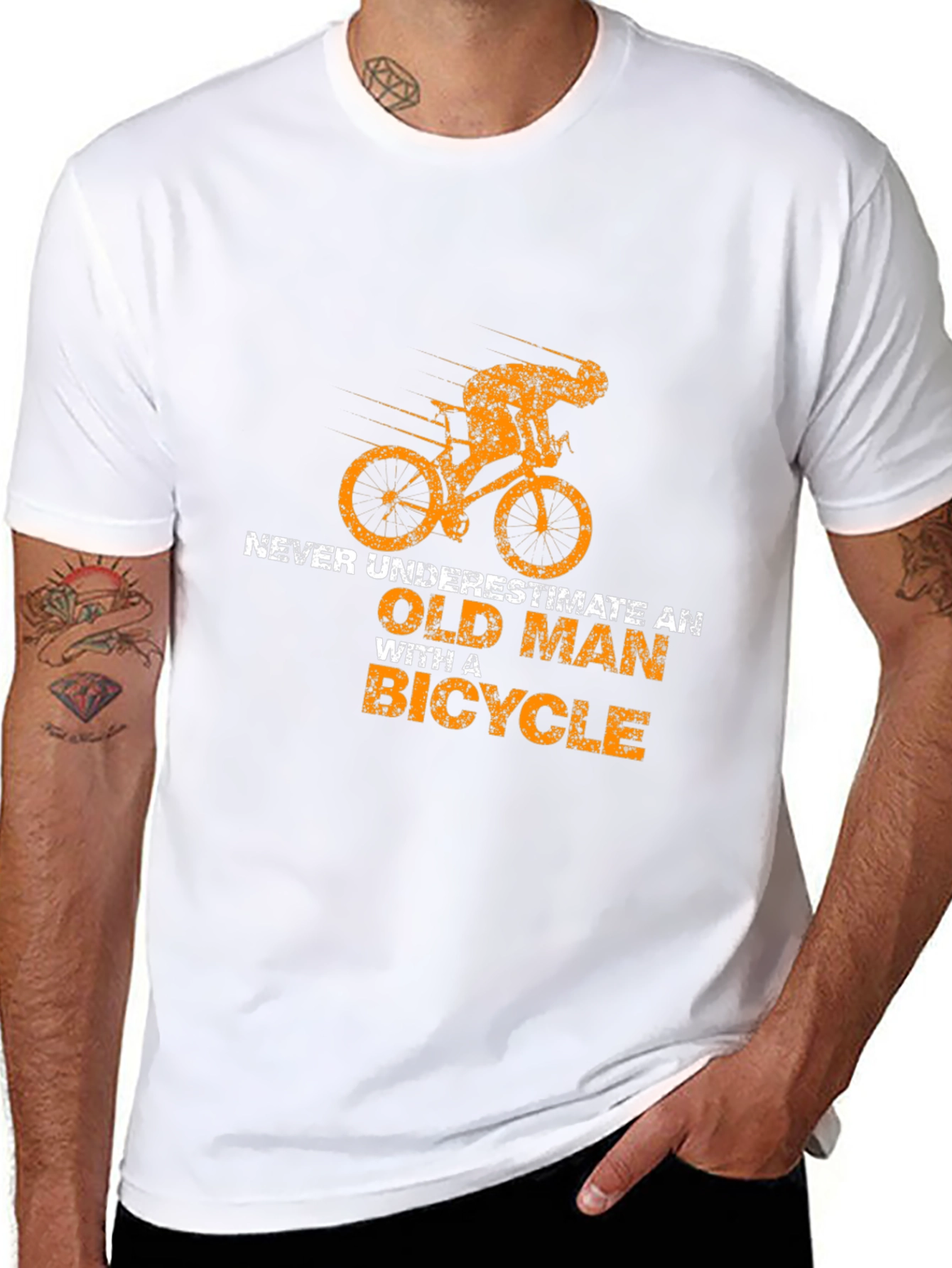 Old Man Bicycle T-Shirt - Funny Cycling Tee