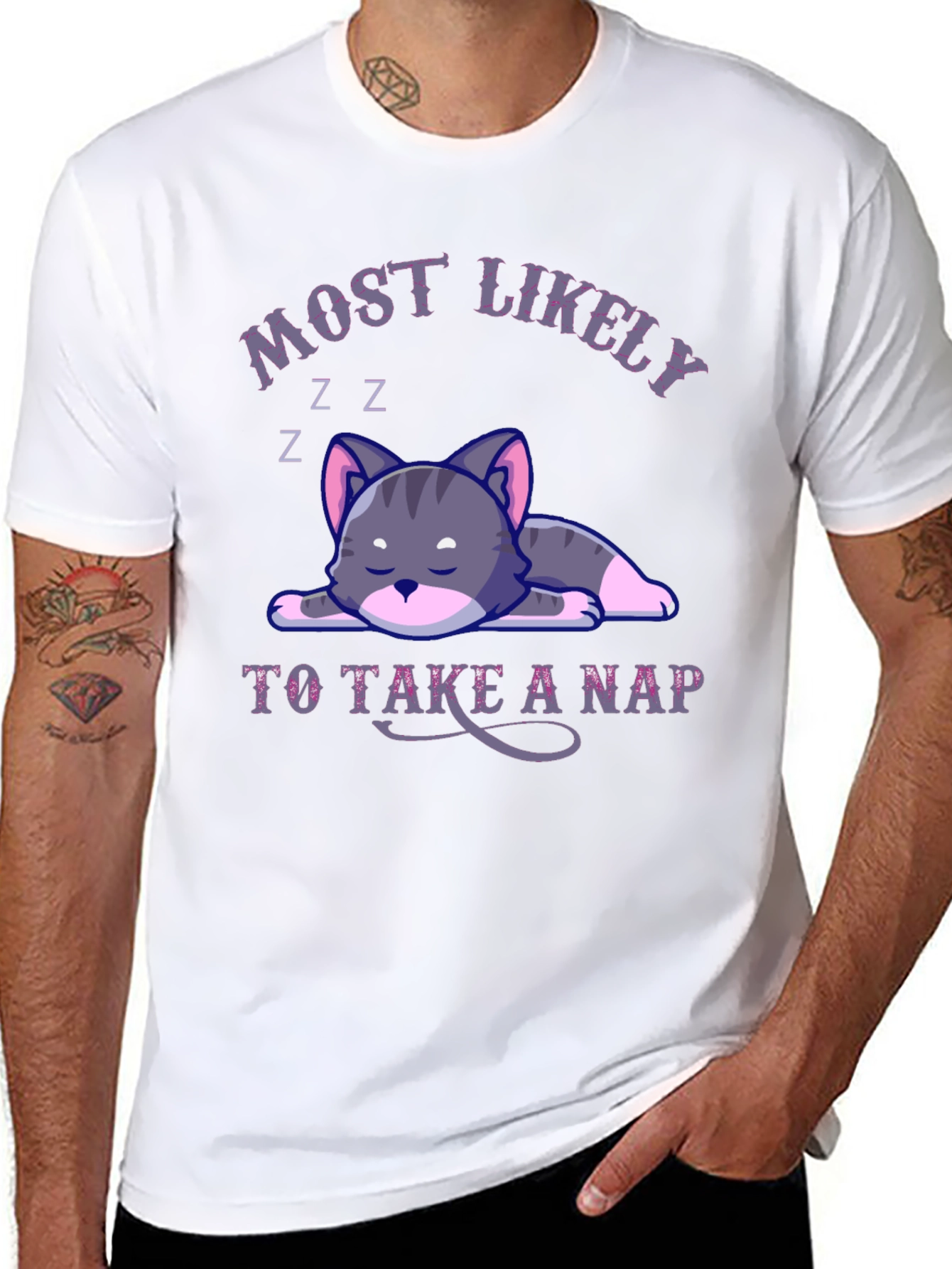 Most Likely To Take A Nap Cat T-Shirt