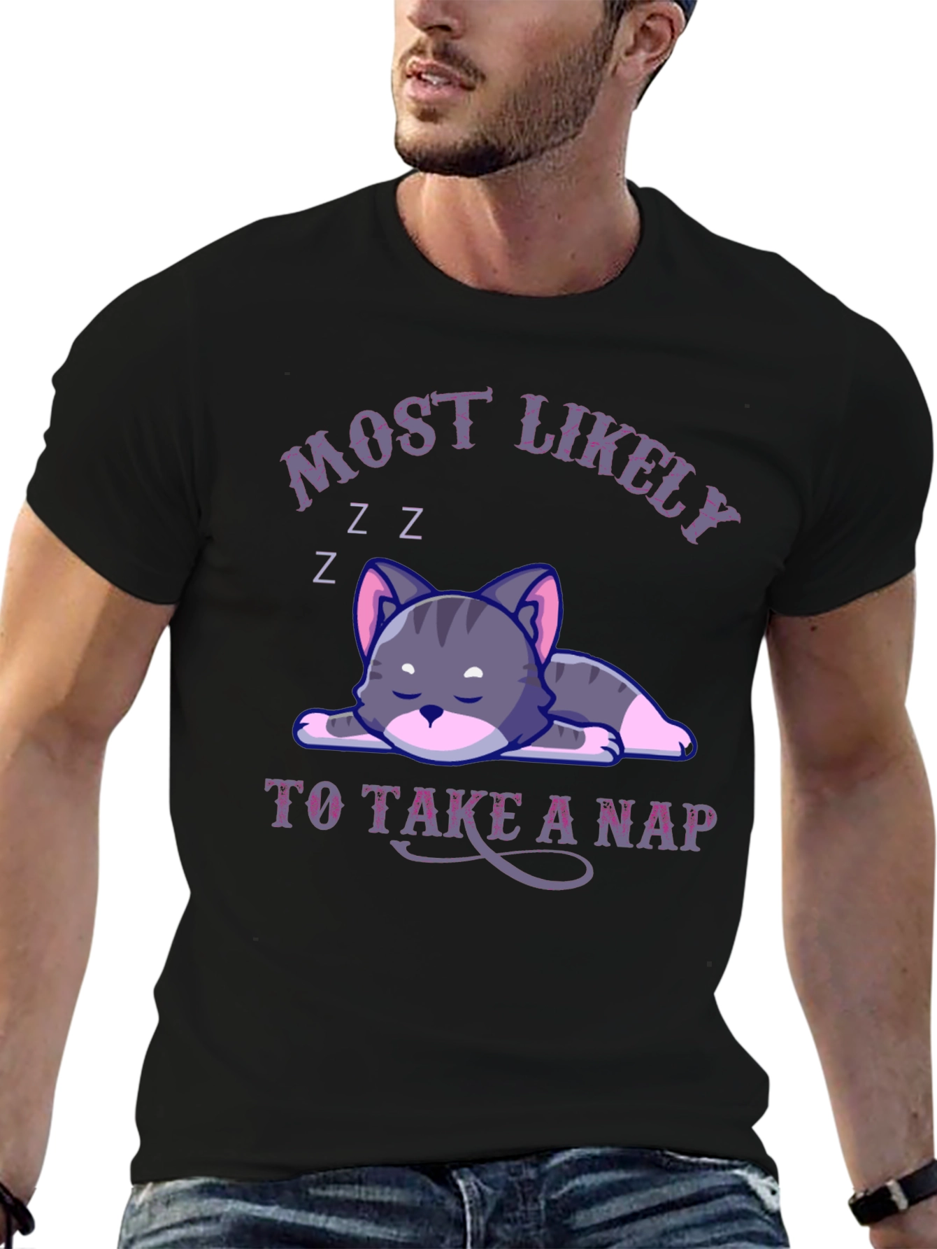 Most Likely To Take A Nap Cat T-Shirt