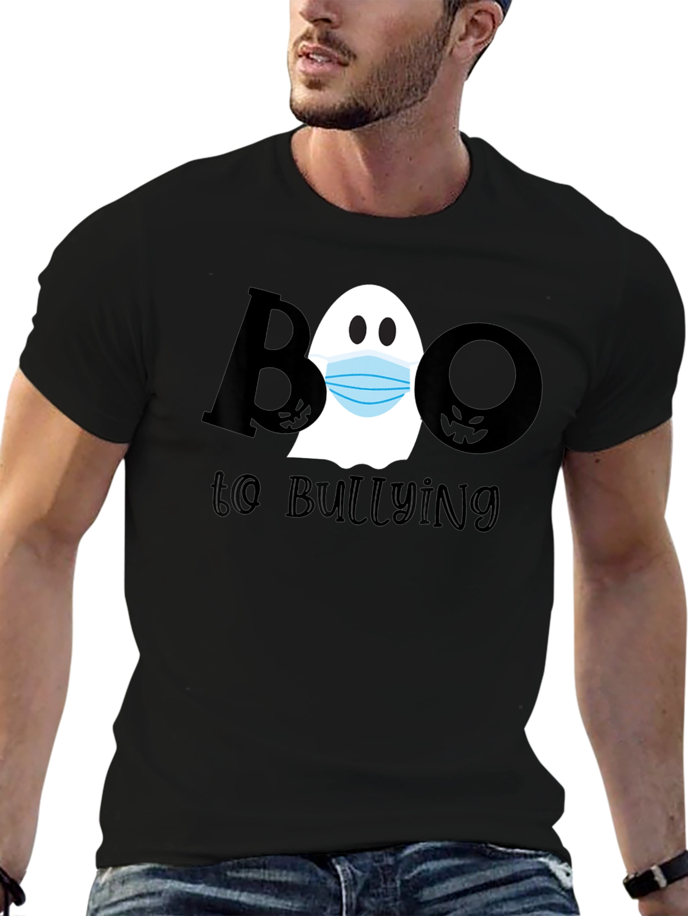Boo to Bullying Ghost Graphic Tee - Anti-Bullying Shirt