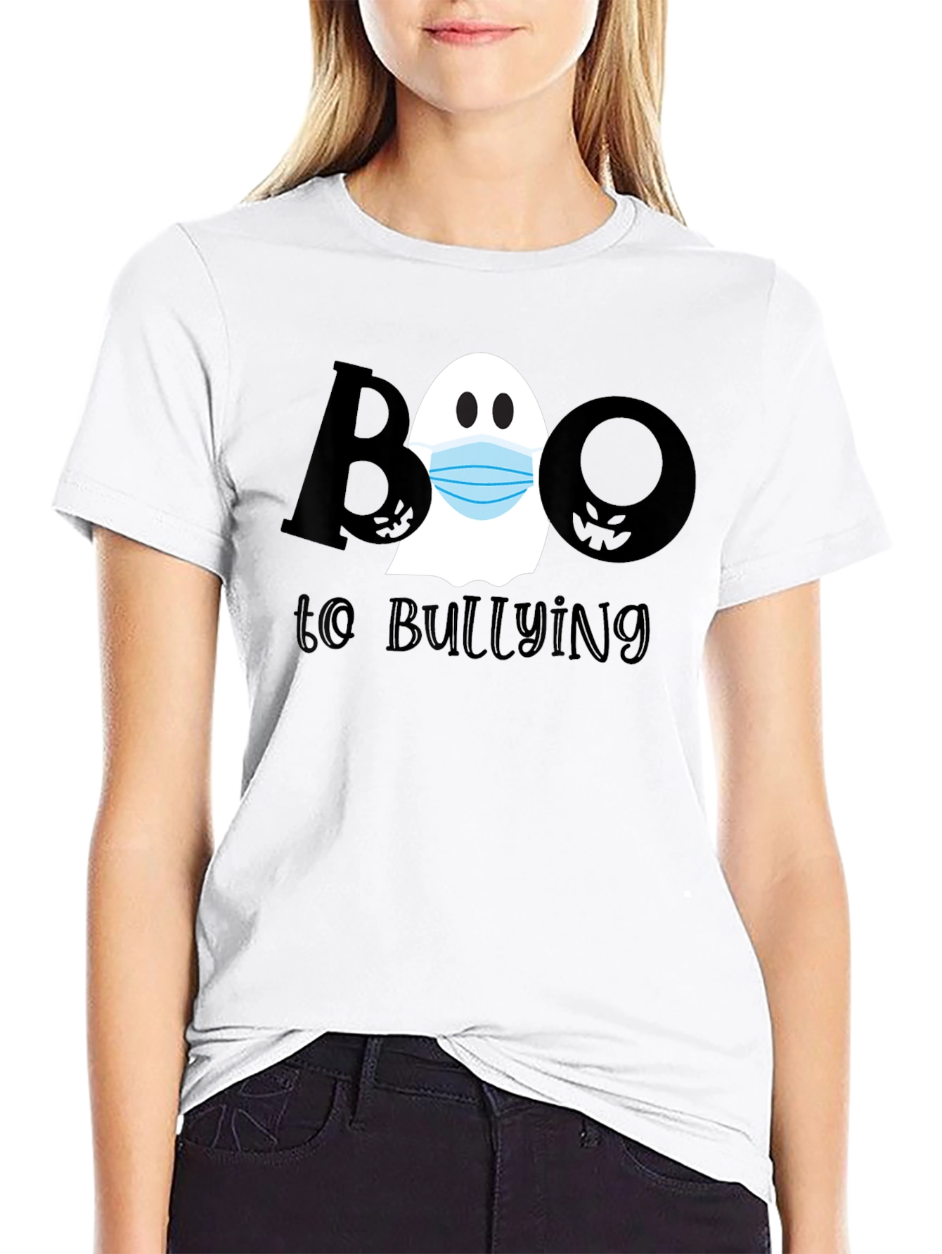 Boo to Bullying Ghost Graphic Tee - Anti-Bullying Shirt