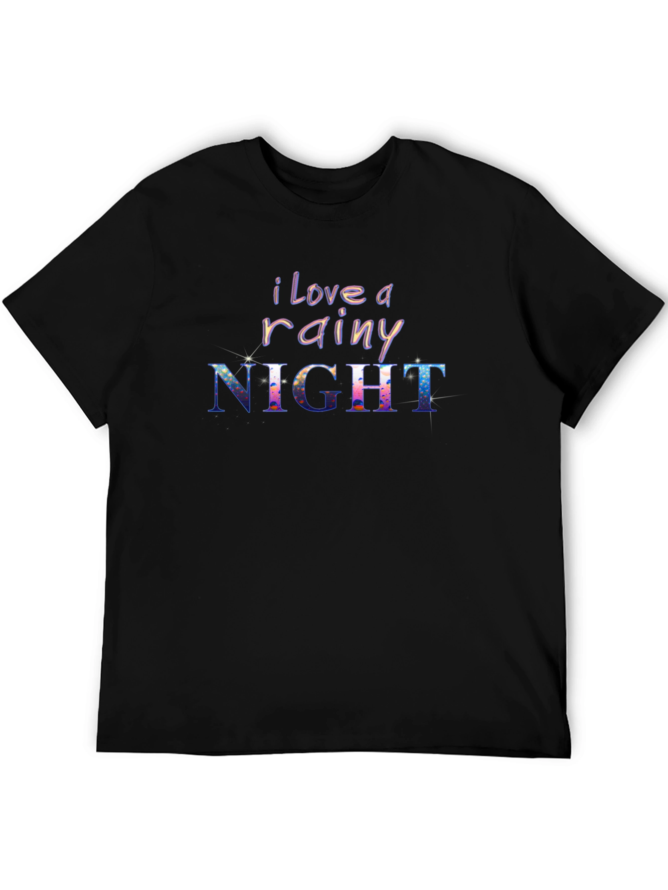 I Love a Rainy Night Black T-Shirt
