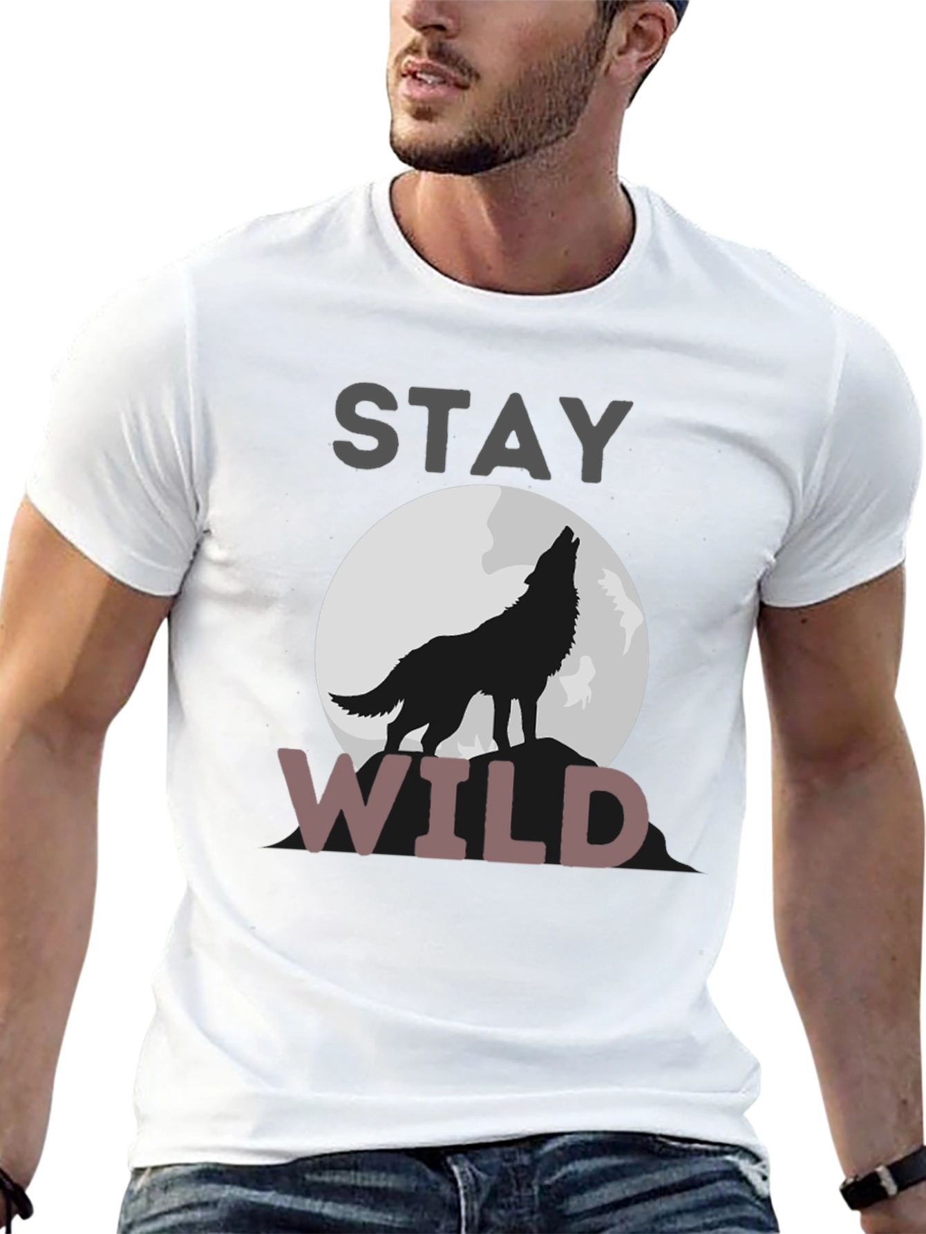 Stay Wild Wolf Moon Graphic Tee