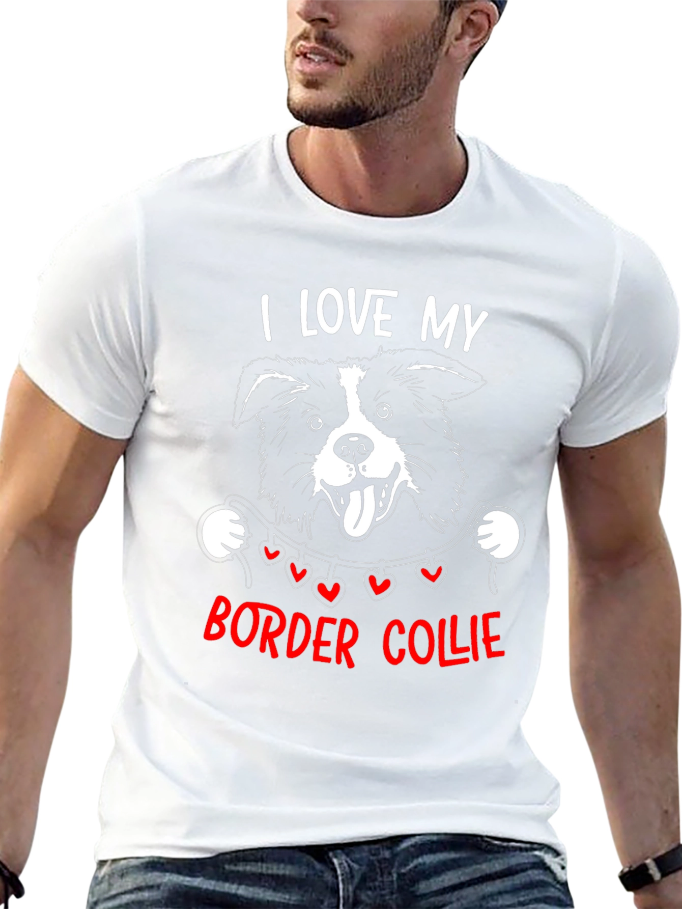 I Love My Border Collie Graphic Tee