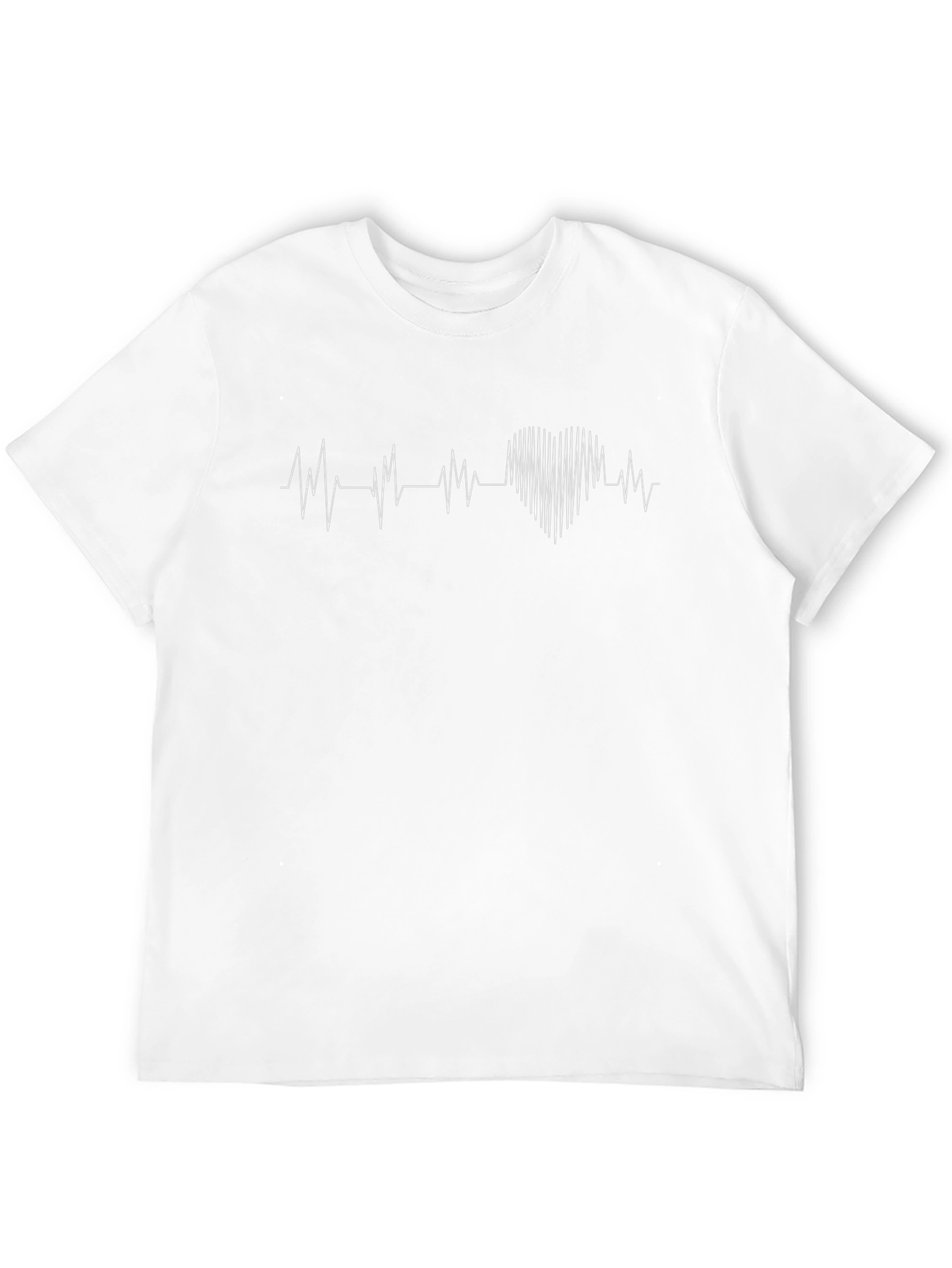 Heartbeat Heart Tee - Stylish Black Graphic T-Shirt