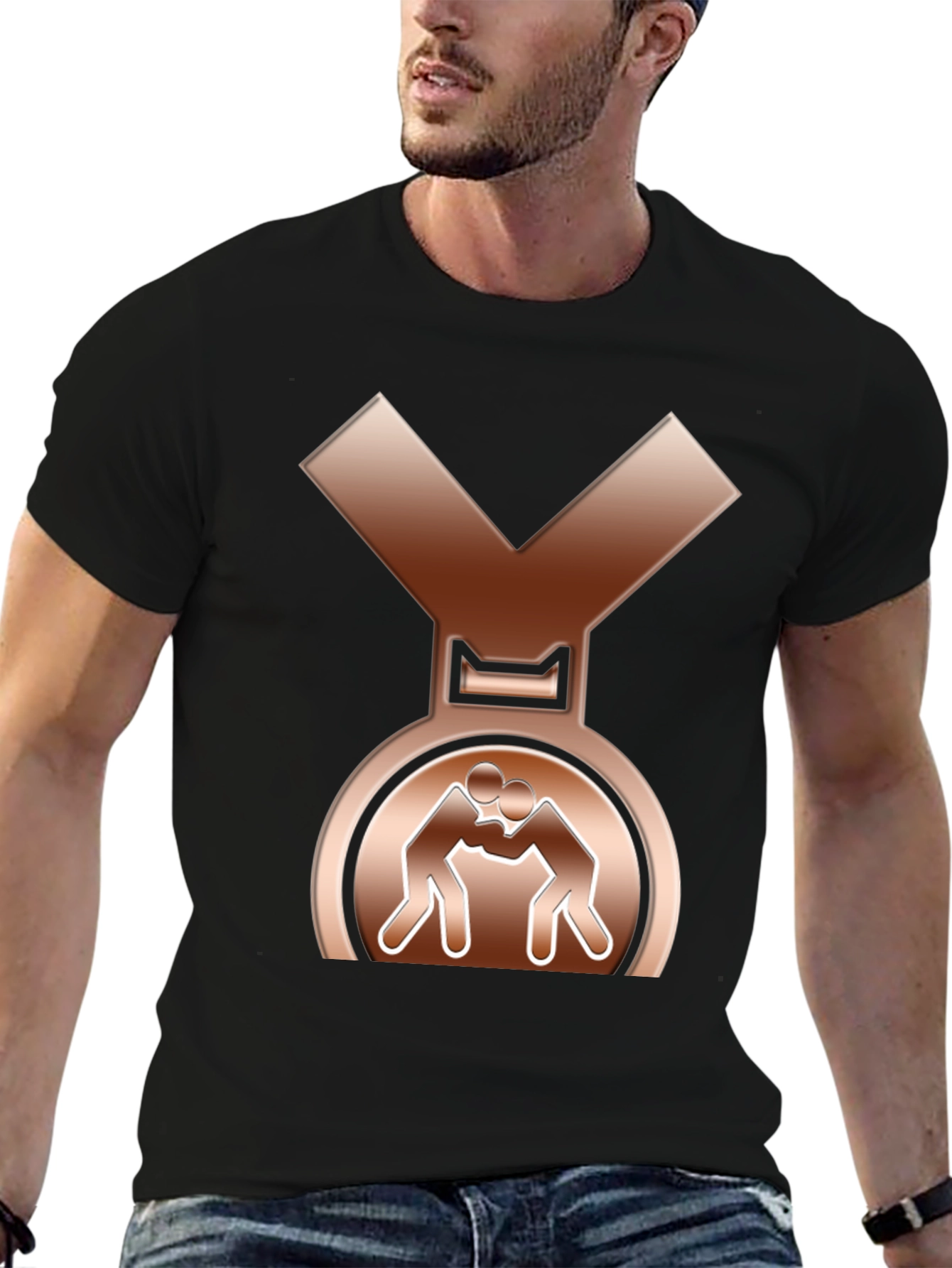 Wrestling Bronze Medal T-Shirt - Sporty Tee