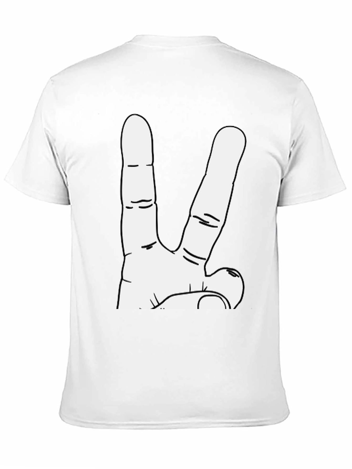 Peace Sign Graphic Tee - Black Cotton T-Shirt