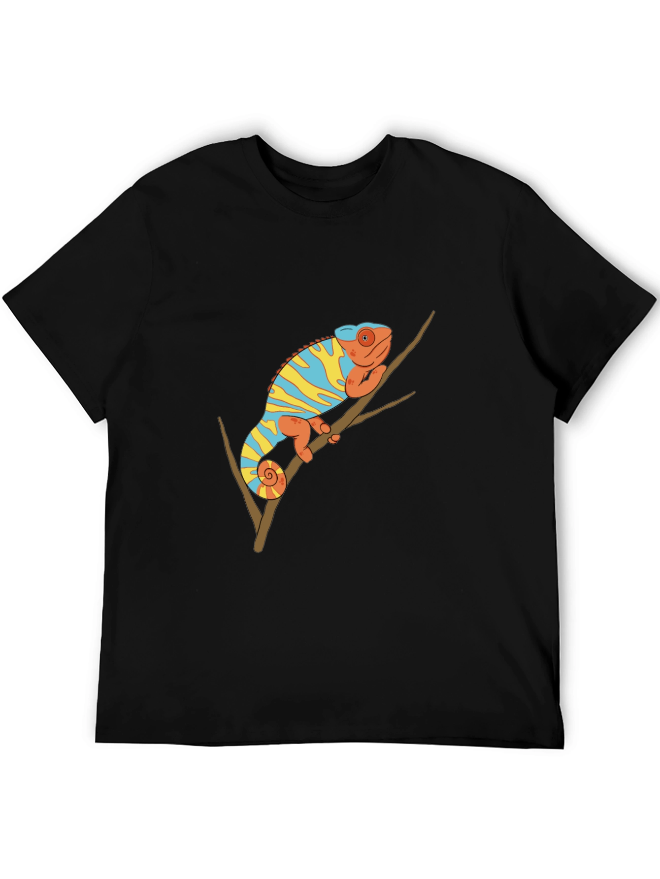 Chameleon Graphic Tee - Trendy Animal Print Shirt