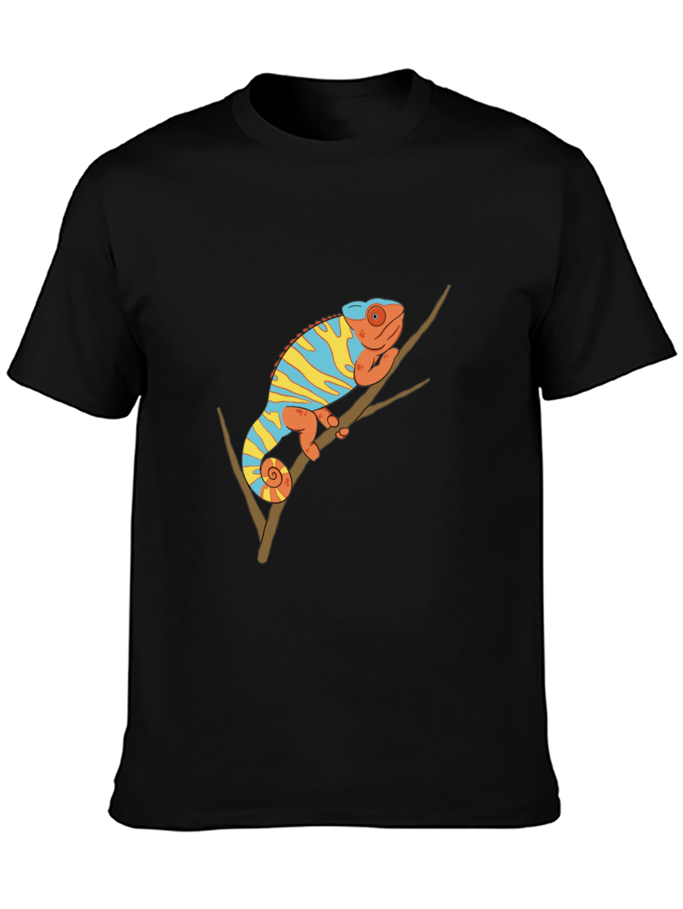 Chameleon Graphic Tee - Trendy Animal Print Shirt