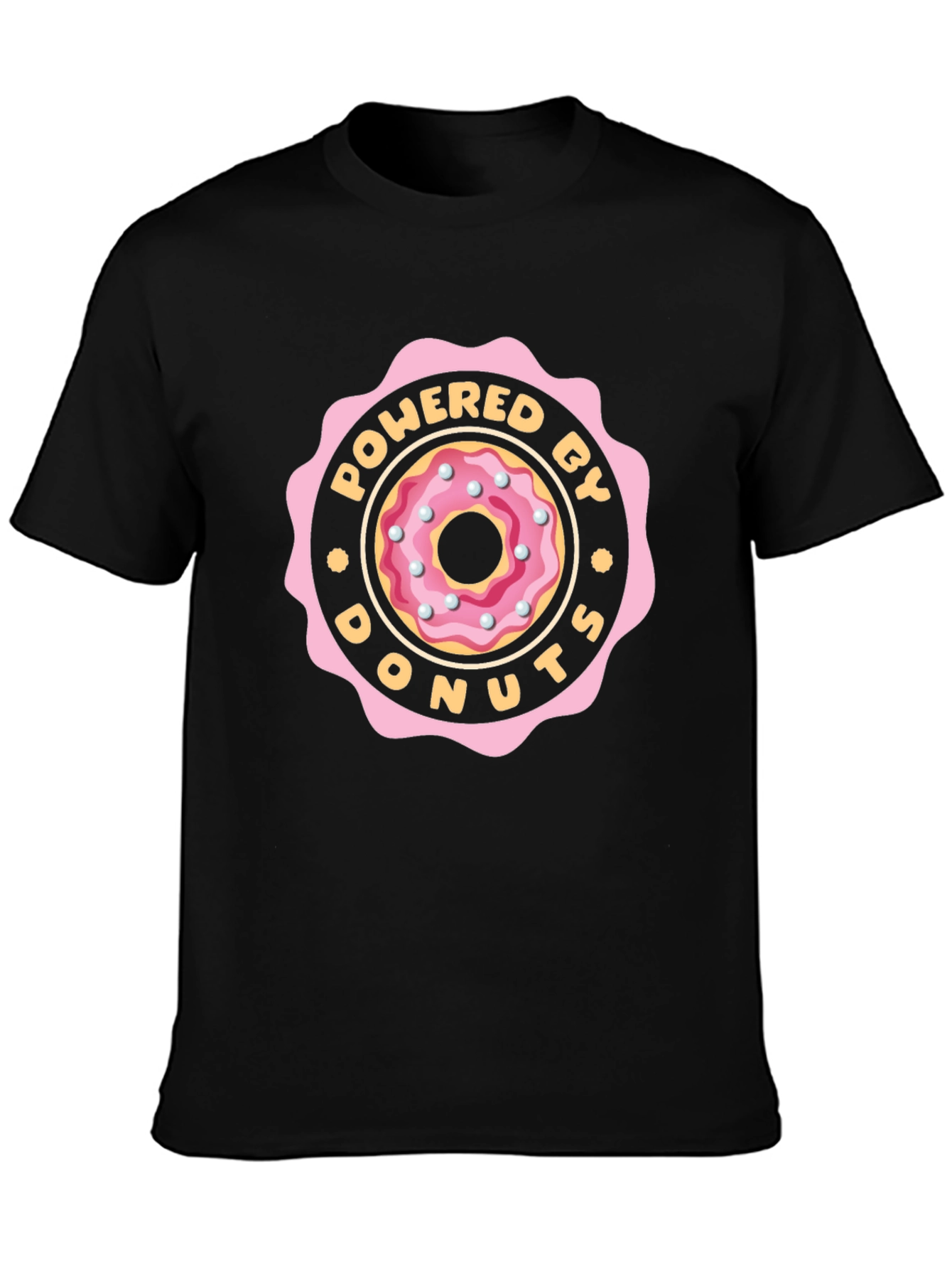 Powered By Donuts Graphic Tee - Black