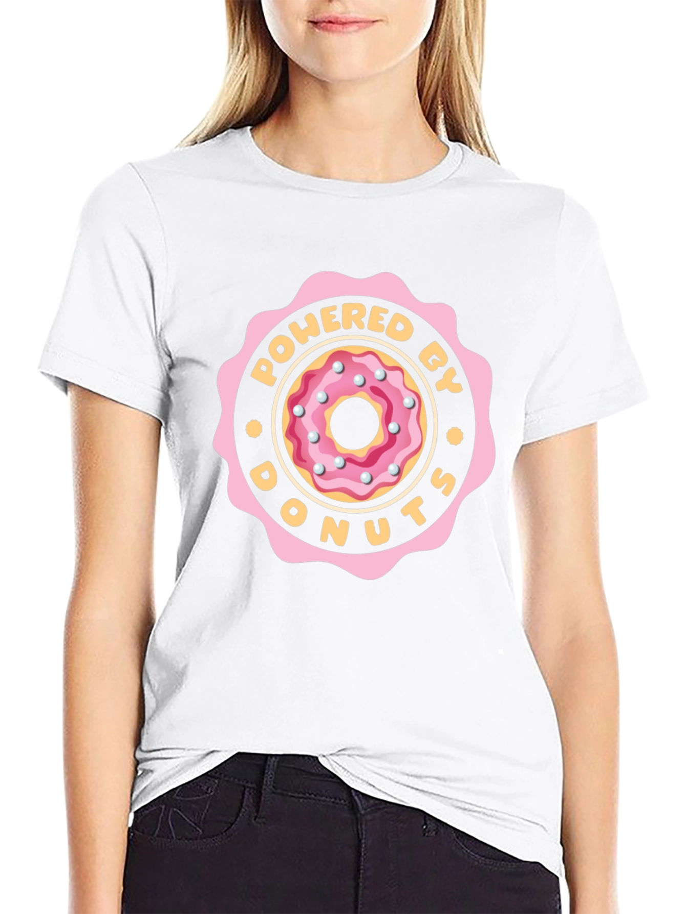 Powered By Donuts Graphic Tee - Black