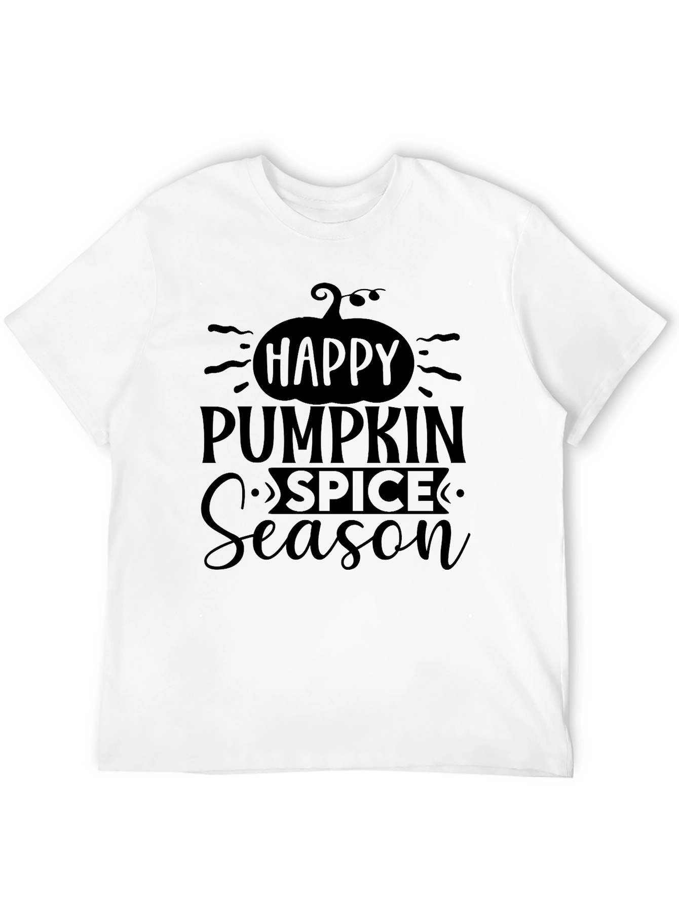 Happy Pumpkin Spice Season Black T-Shirt