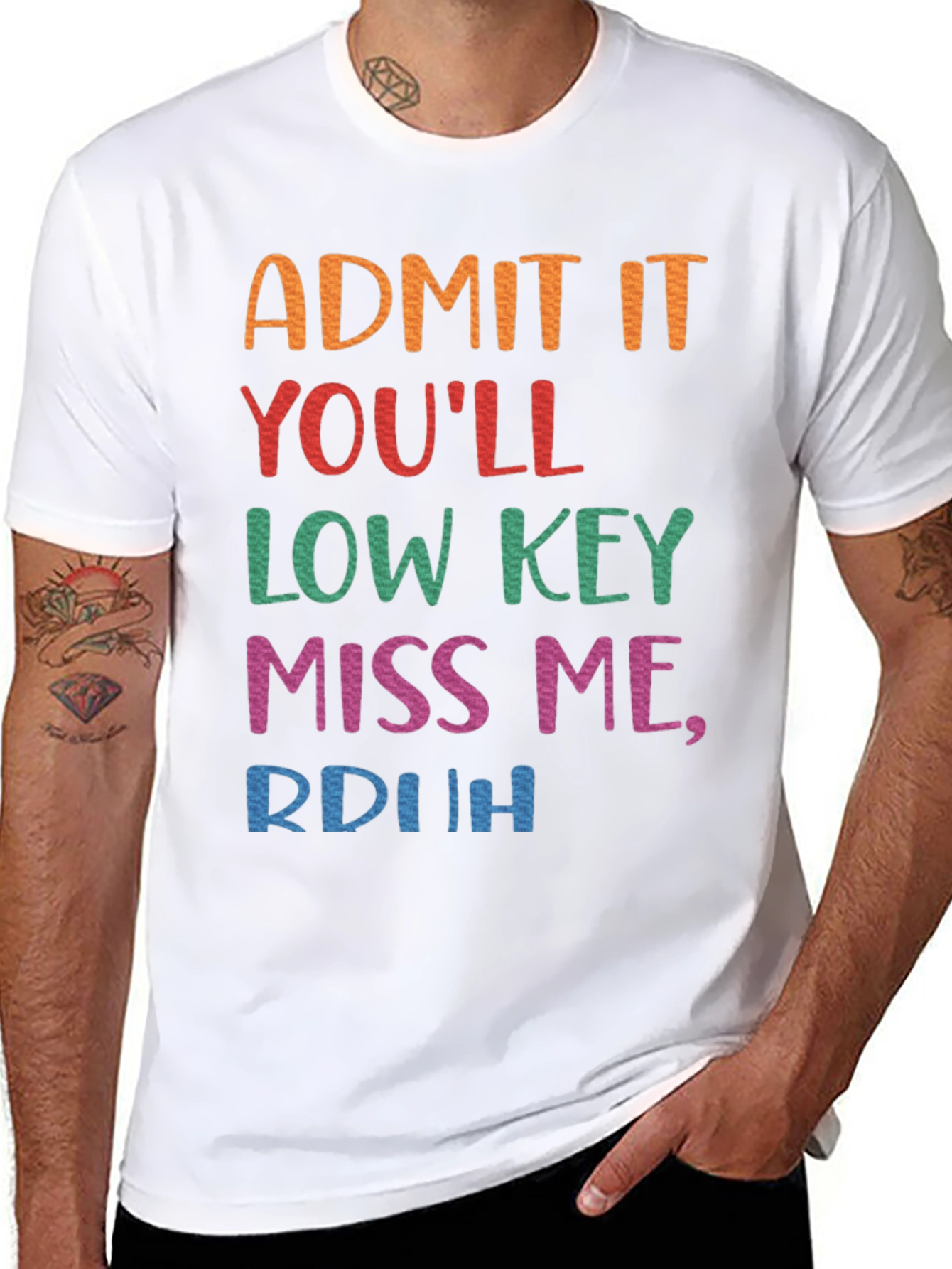 Admit It Youll Low Key Miss Me Black Tee