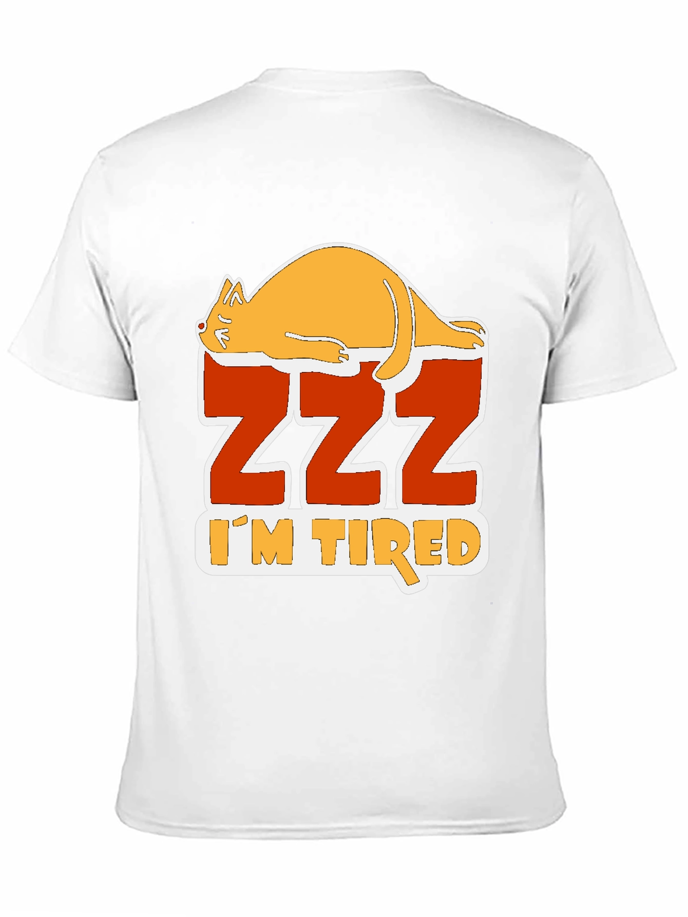 Funny Cat Zzz Im Tired Graphic T-Shirt