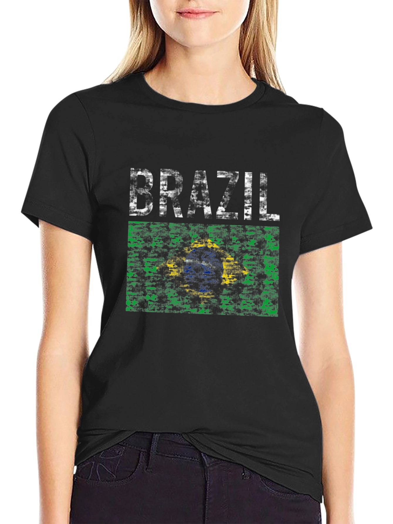 Brazil Flag T-Shirt - Distressed Graphic Tee