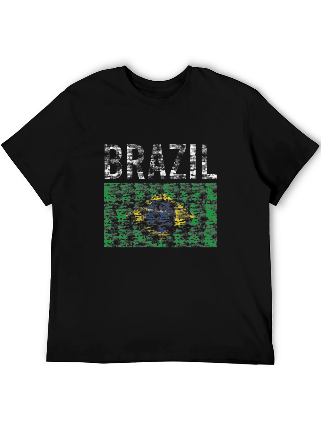 Brazil Flag T-Shirt - Distressed Graphic Tee