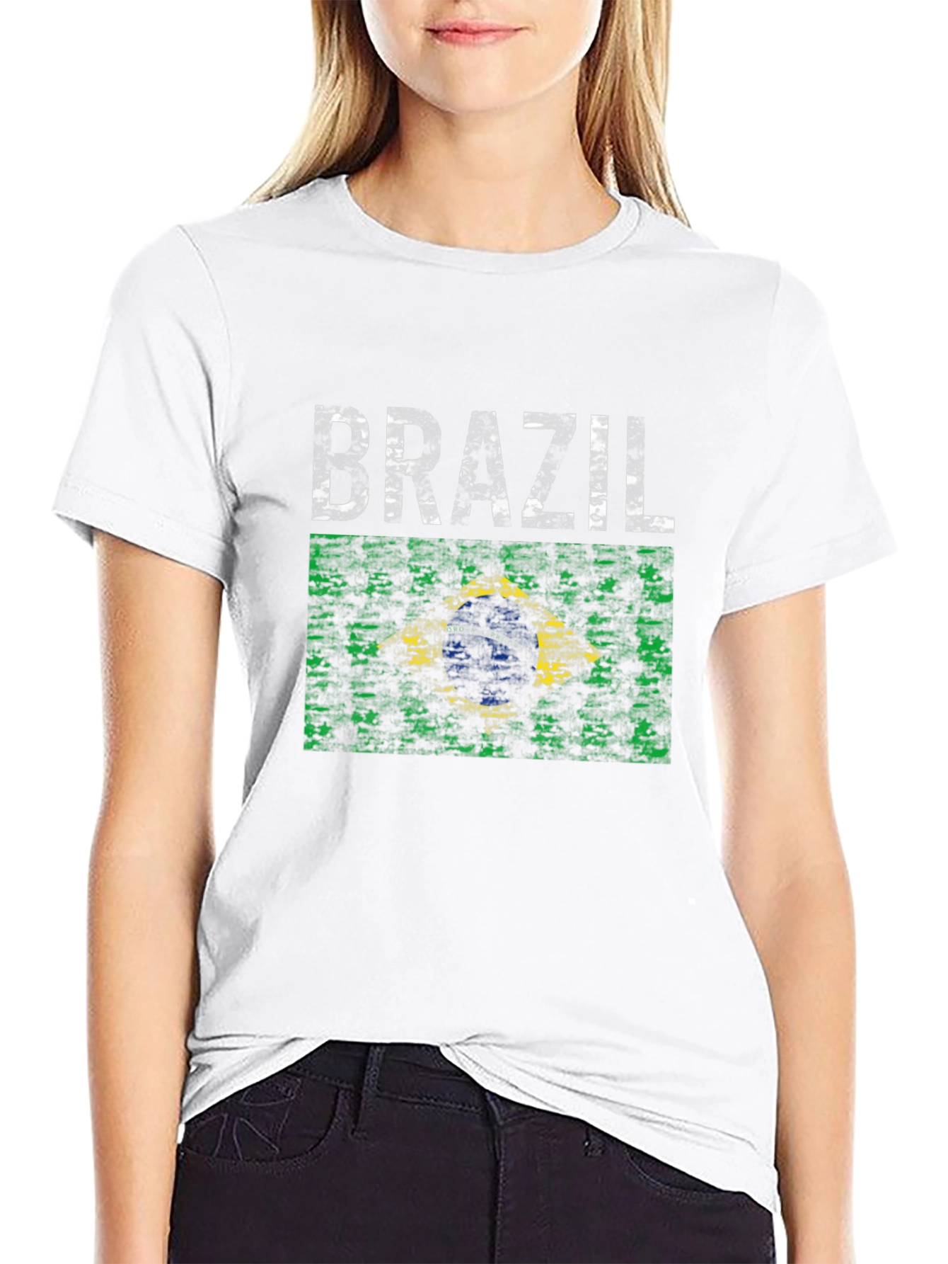 Brazil Flag T-Shirt - Distressed Graphic Tee
