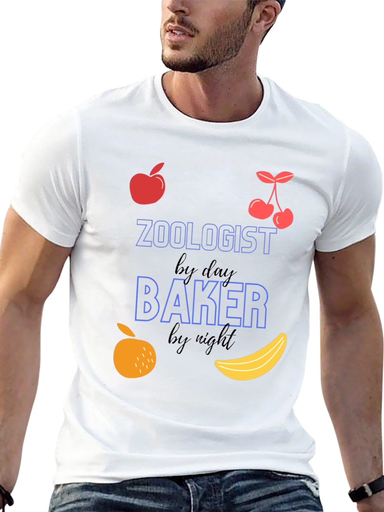 Zoologist by Day Baker by Night Funny T-Shirt