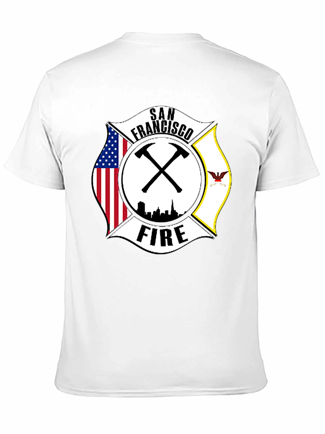 San Francisco Firefighter T-Shirt - Maltese Cross Design