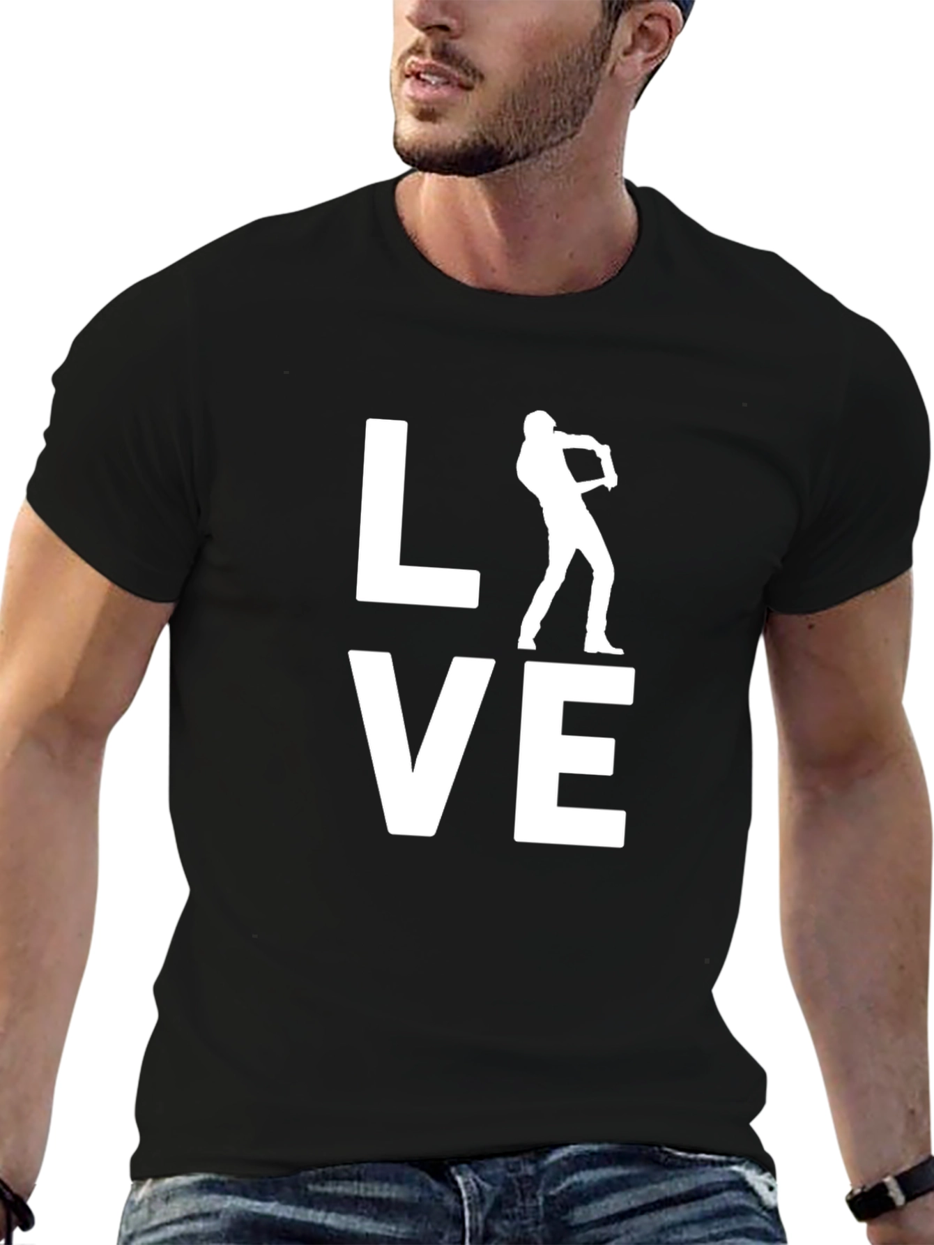 Love Baseball Black T-Shirt