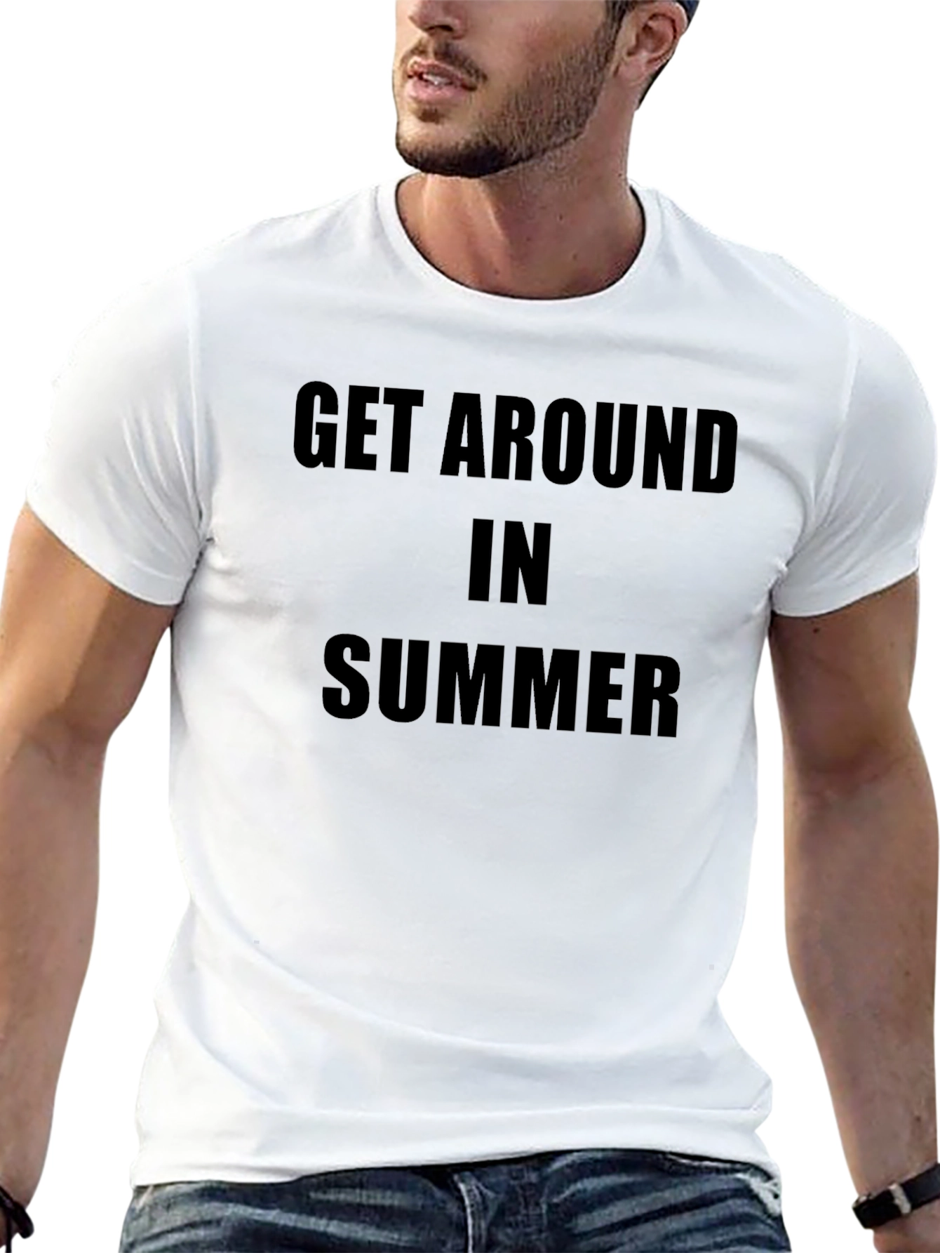 Get Around in Summer Black T-Shirt