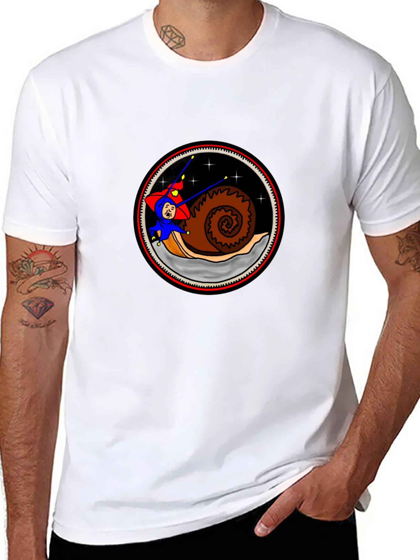 Snail Rider Graphic Tee - Unique Cartoon Design