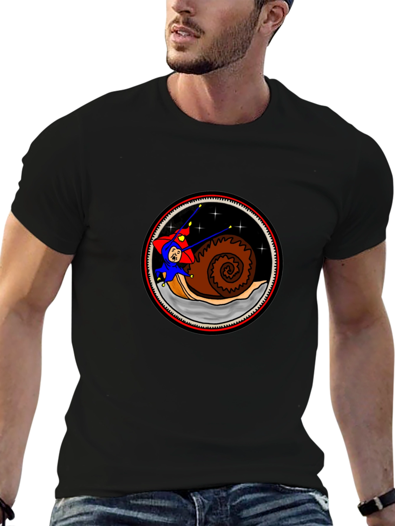 Snail Rider Graphic Tee - Unique Cartoon Design