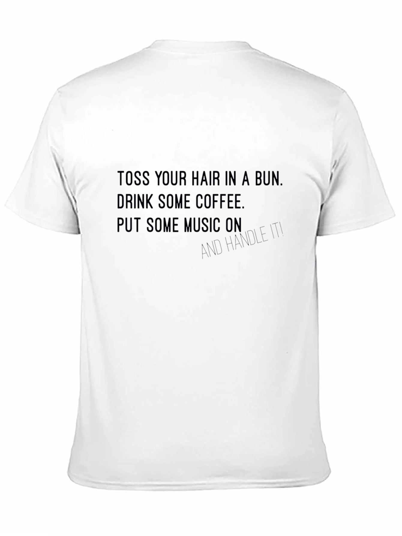 Toss Hair Coffee Music Graphic Tee